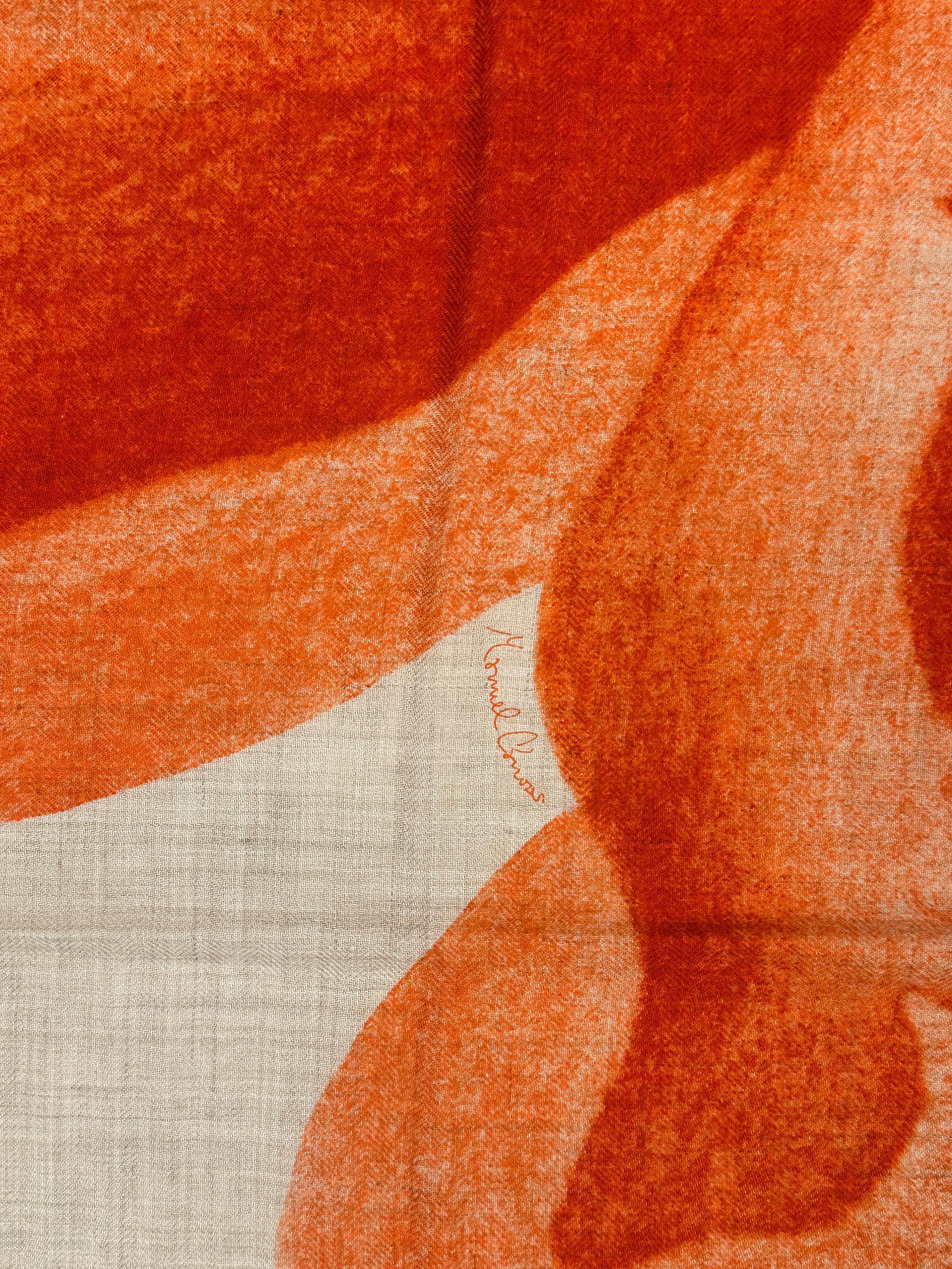 Hermès Une Rose Pour Alma Cashmere Silk 140