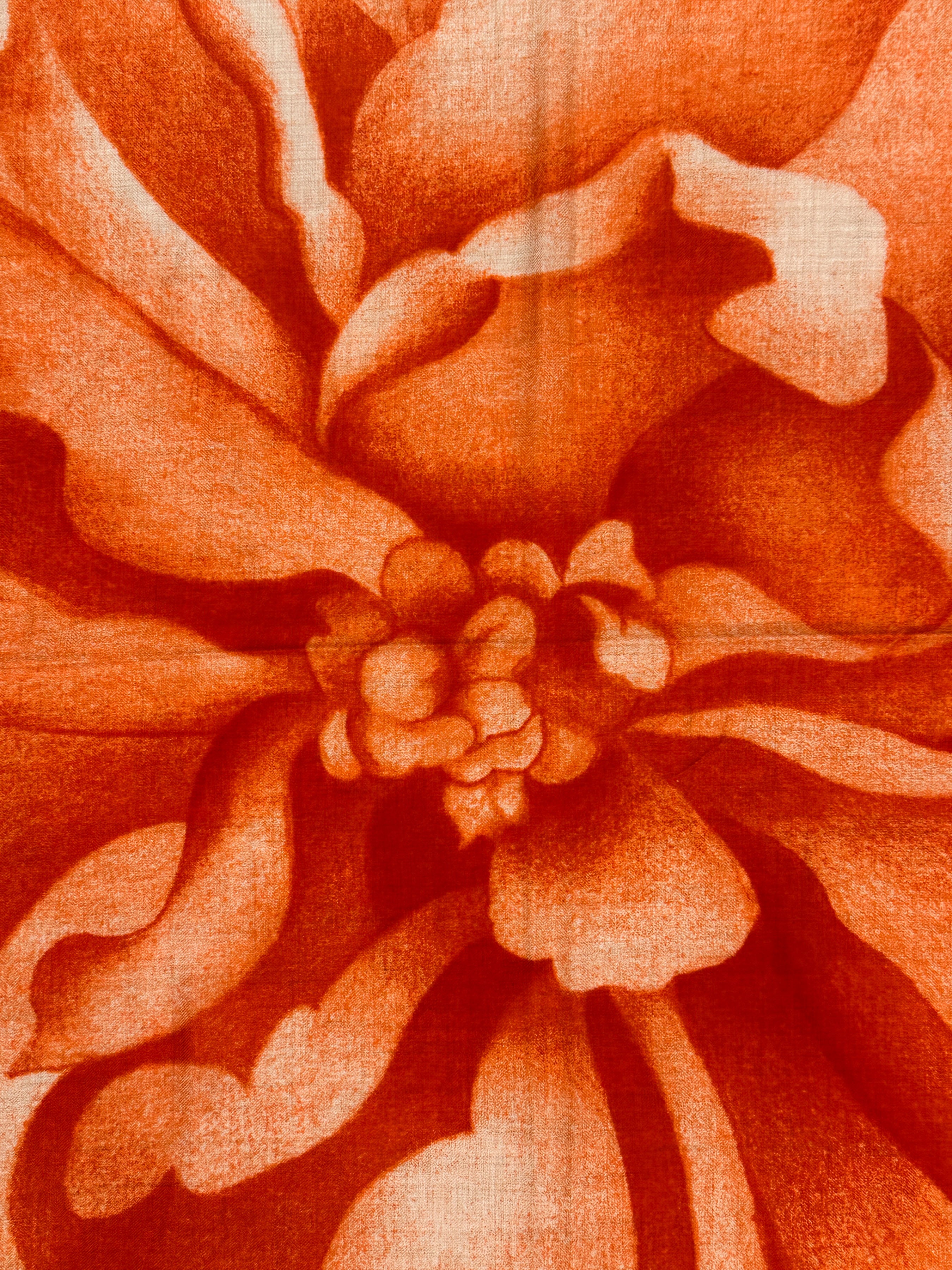 Hermès Une Rose Pour Alma Cashmere Silk 140