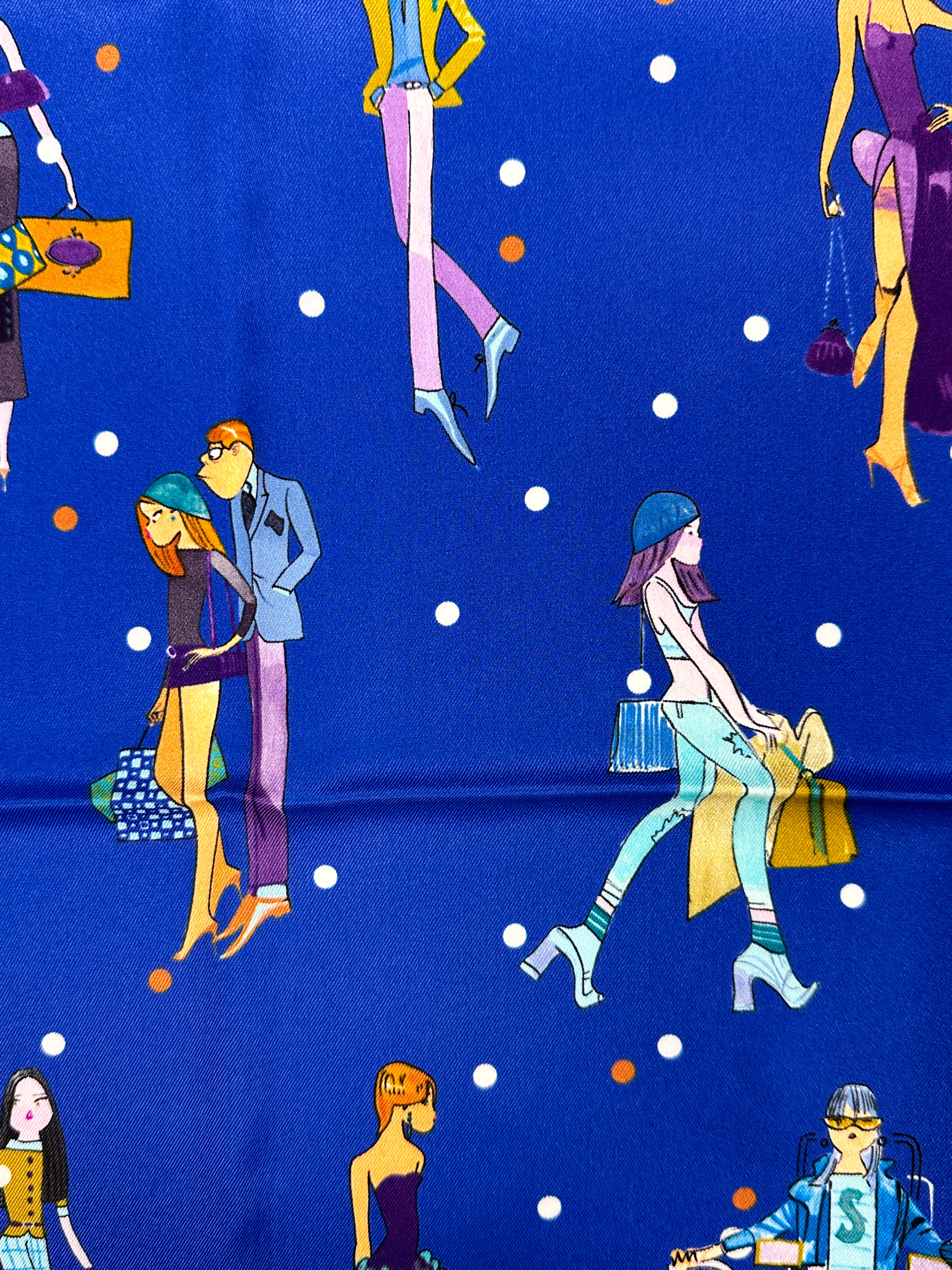 エルメス カレ 40 スカーフ LESPARISIENNES DE KIRAZ Hermès Les Parisiennes de Kiraz 70