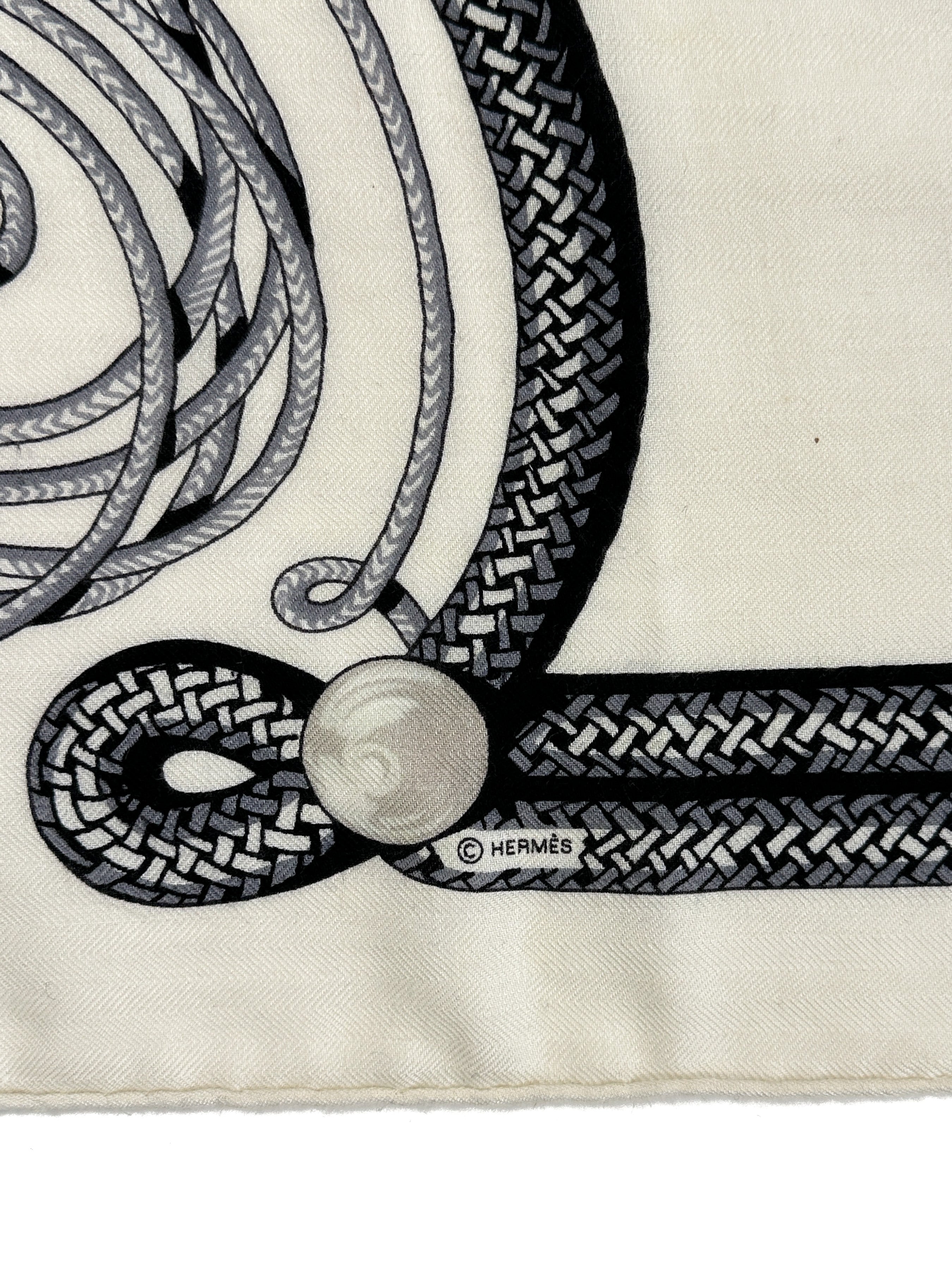 Hermès Brandebourgs Cashmere Silk 140