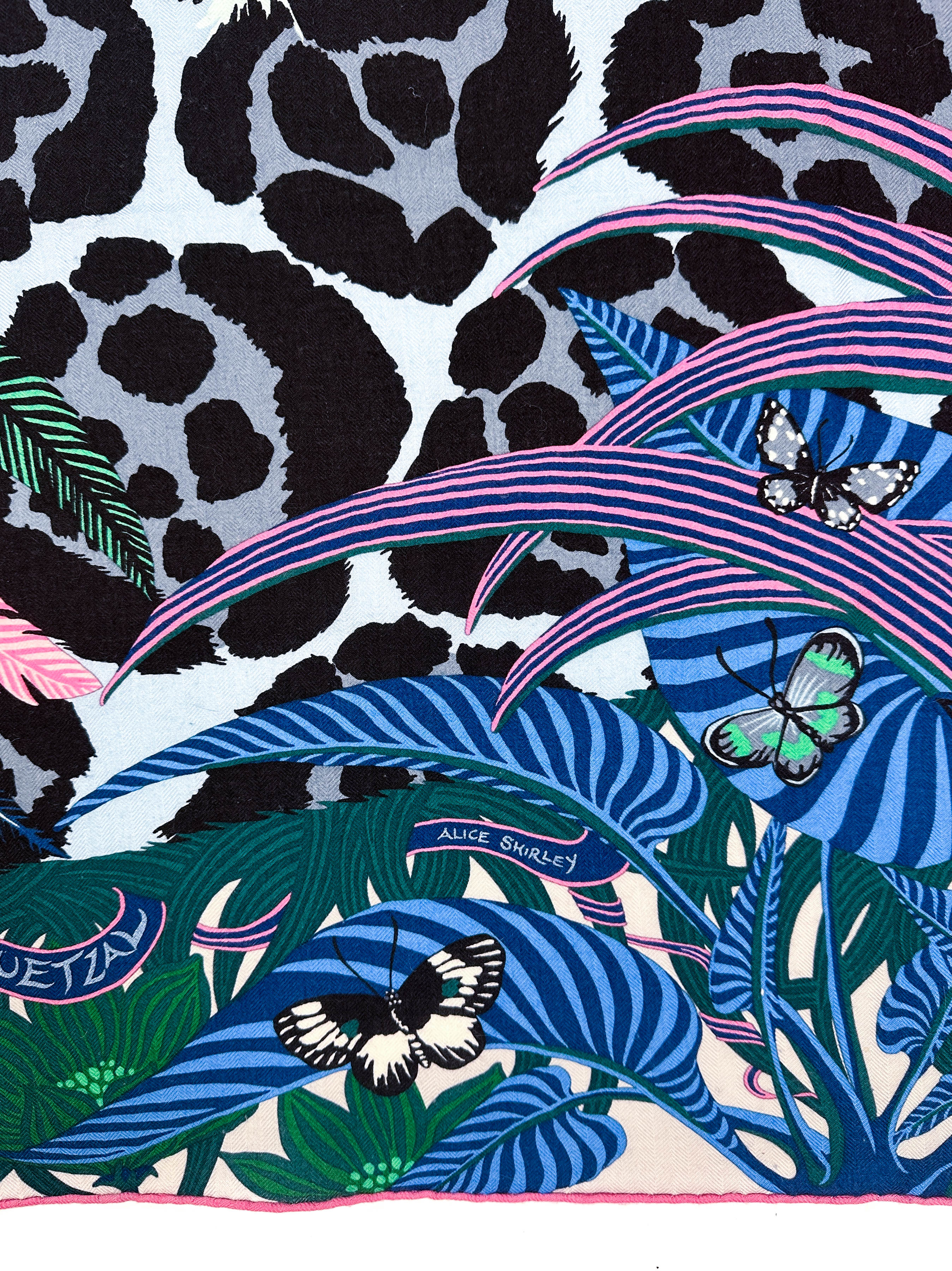 Hermès Jaguar Quetzal Cashmere Silk 140