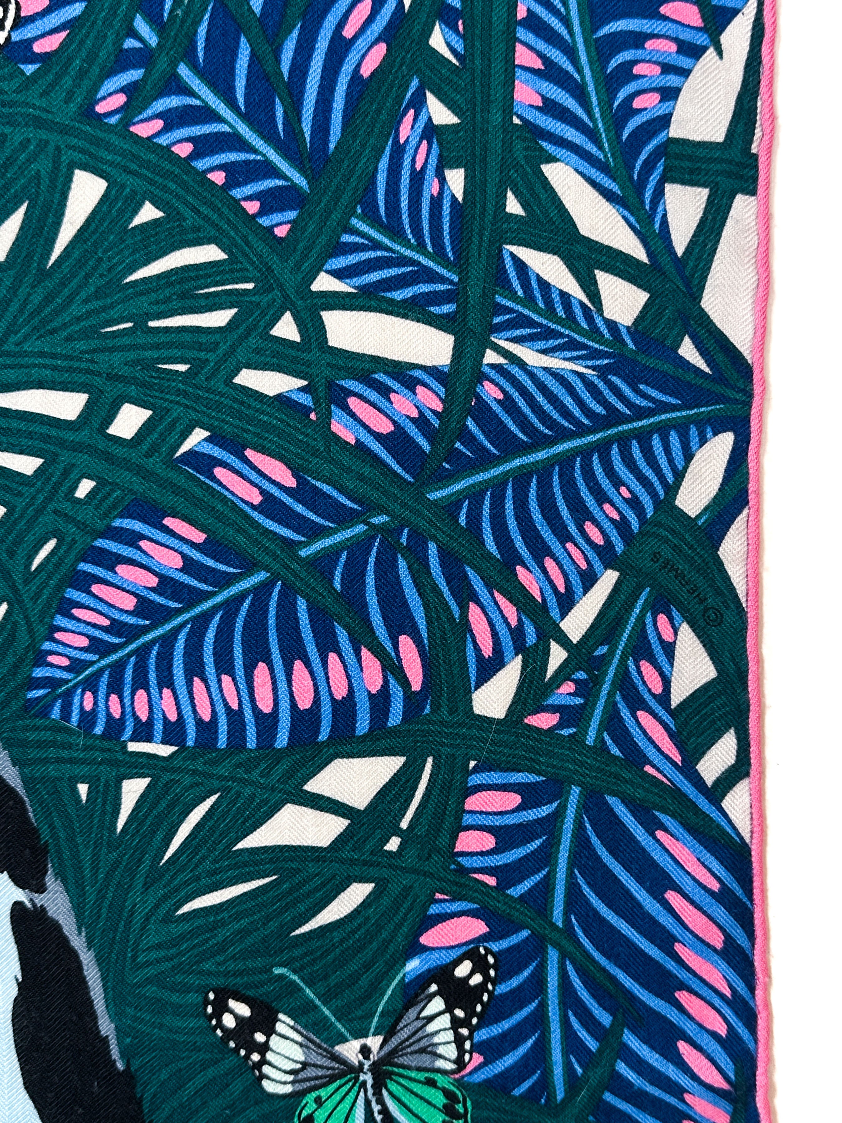 Hermès Jaguar Quetzal Cashmere Silk 140