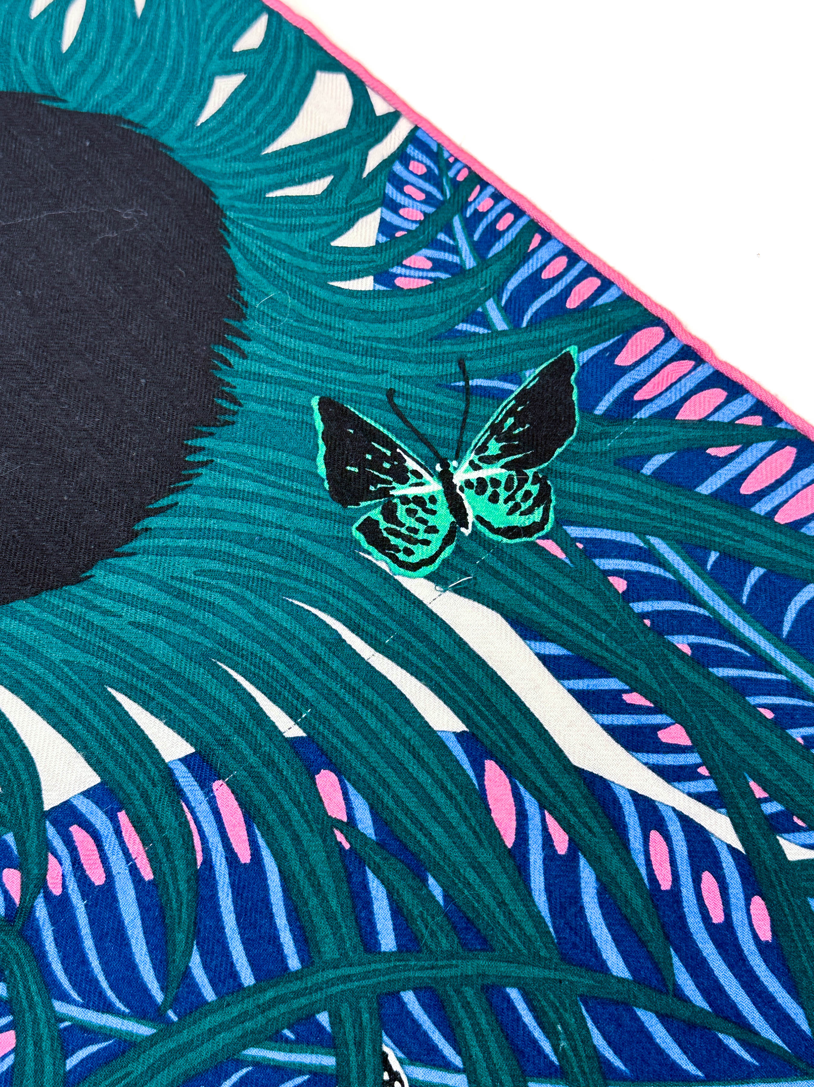 Hermès Jaguar Quetzal Cashmere Silk 140