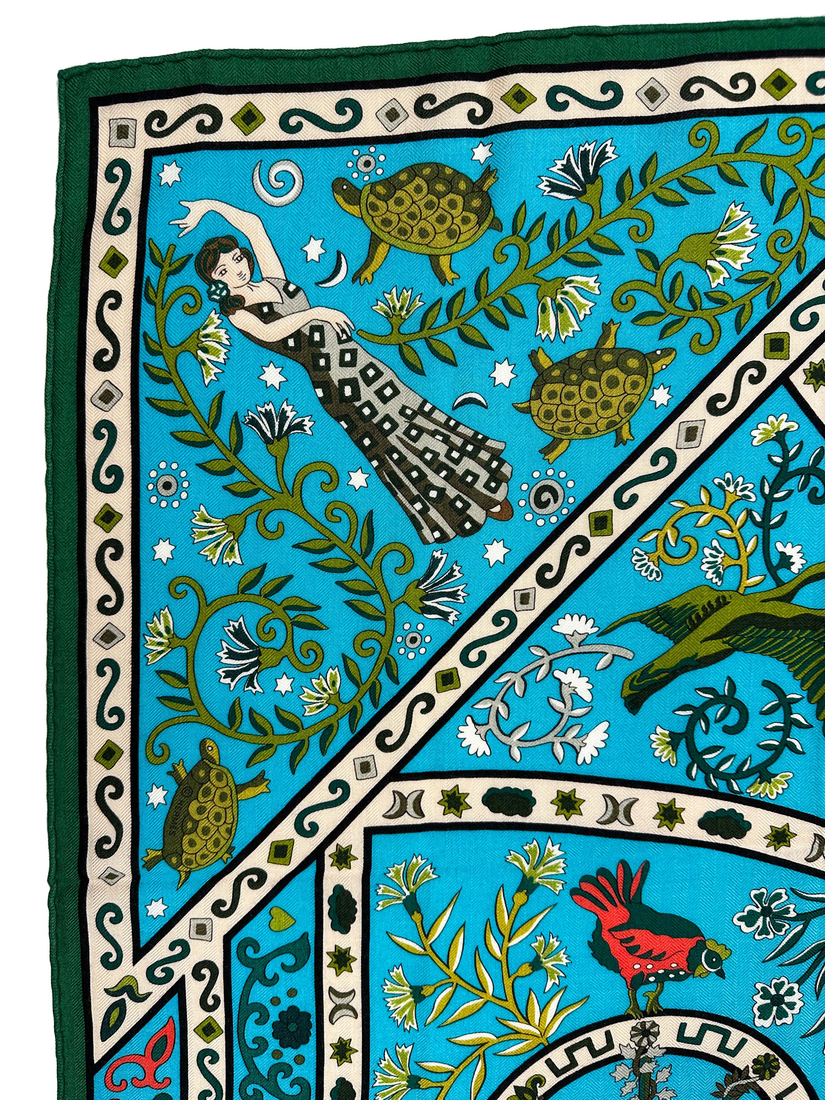 Hermès Peuple Du Vent Cashmere Silk 140