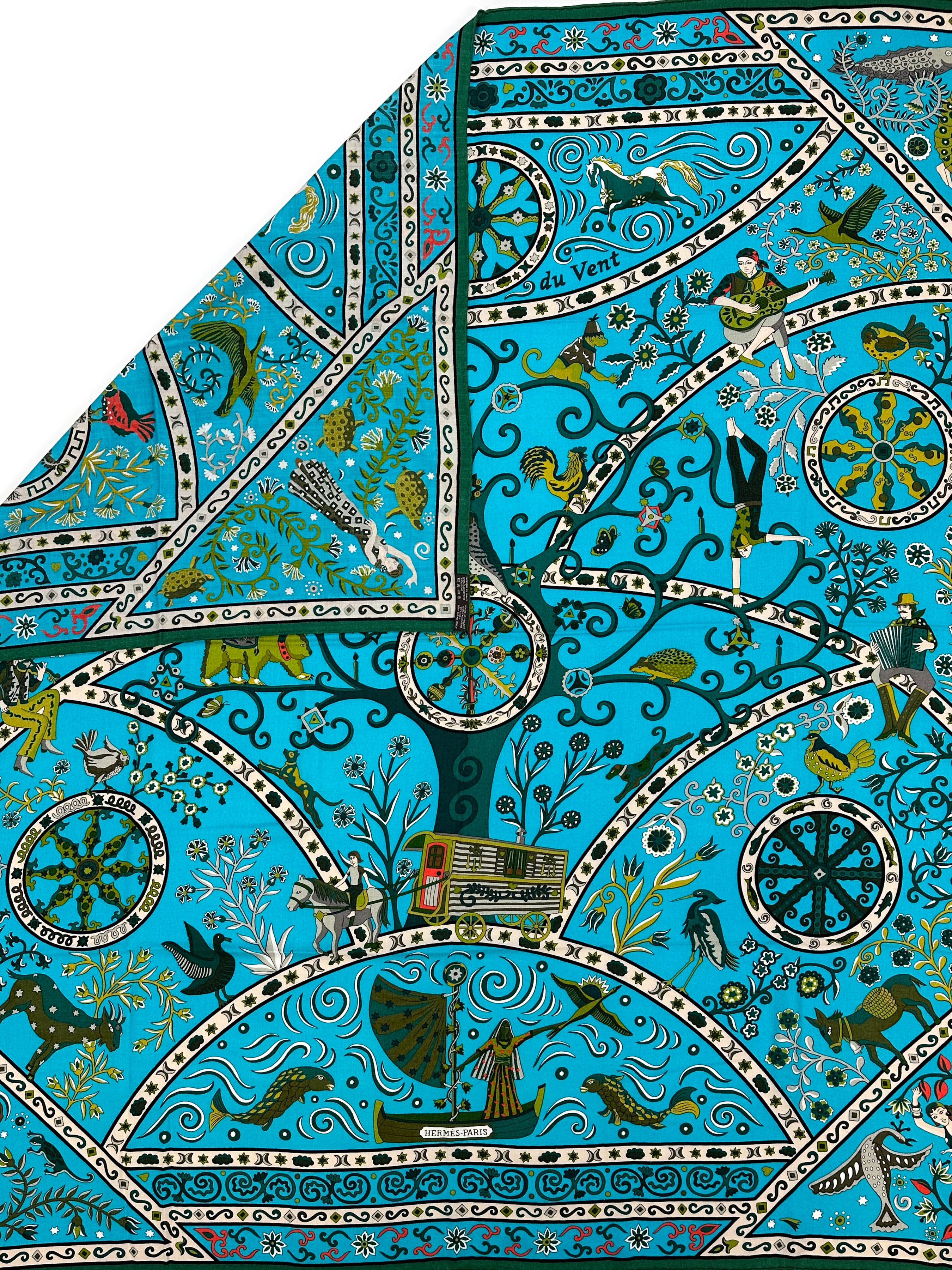 Hermès Peuple Du Vent Cashmere Silk 140