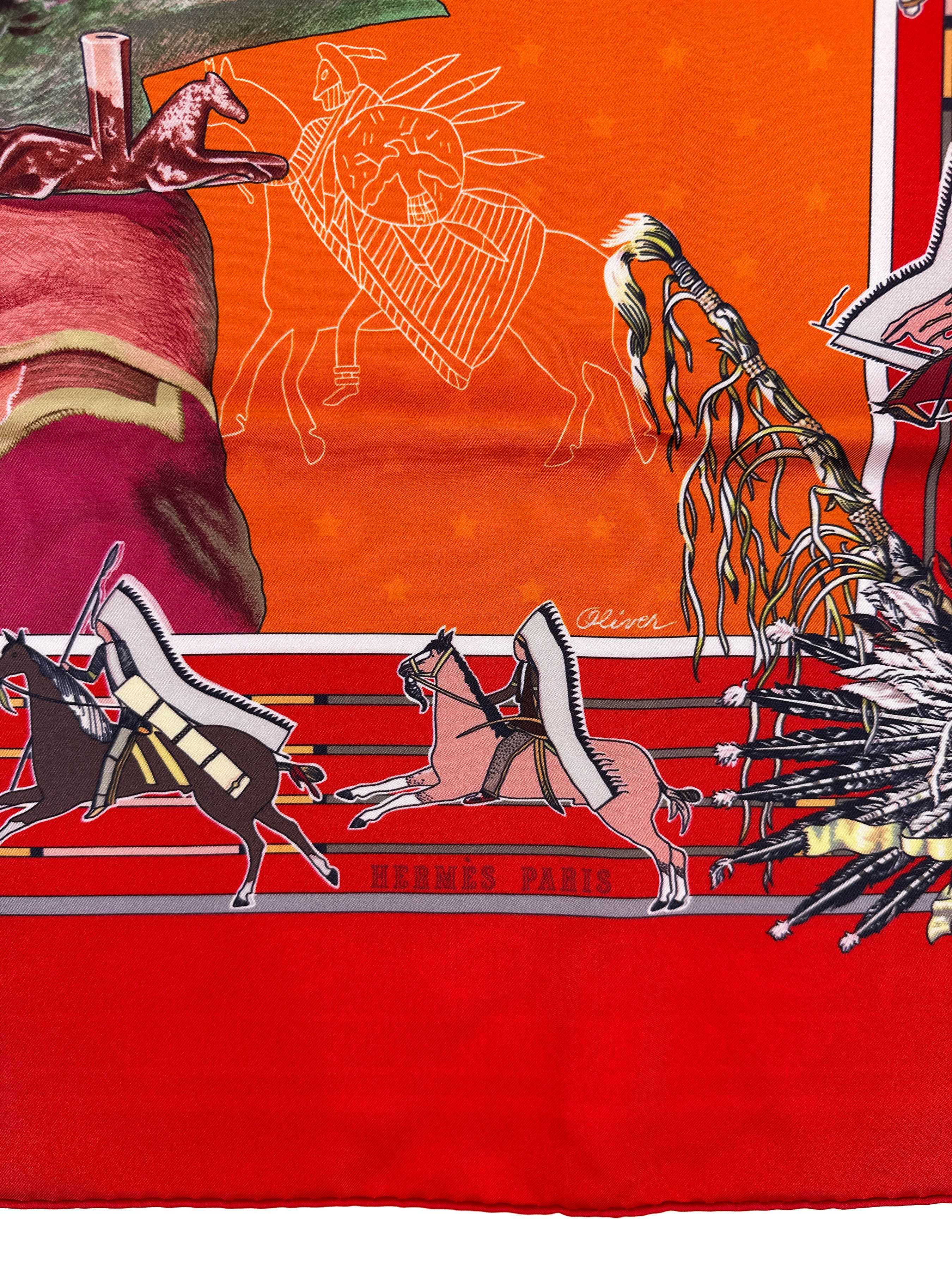 Hermès Pani La Shar Pawnee Double Face 90