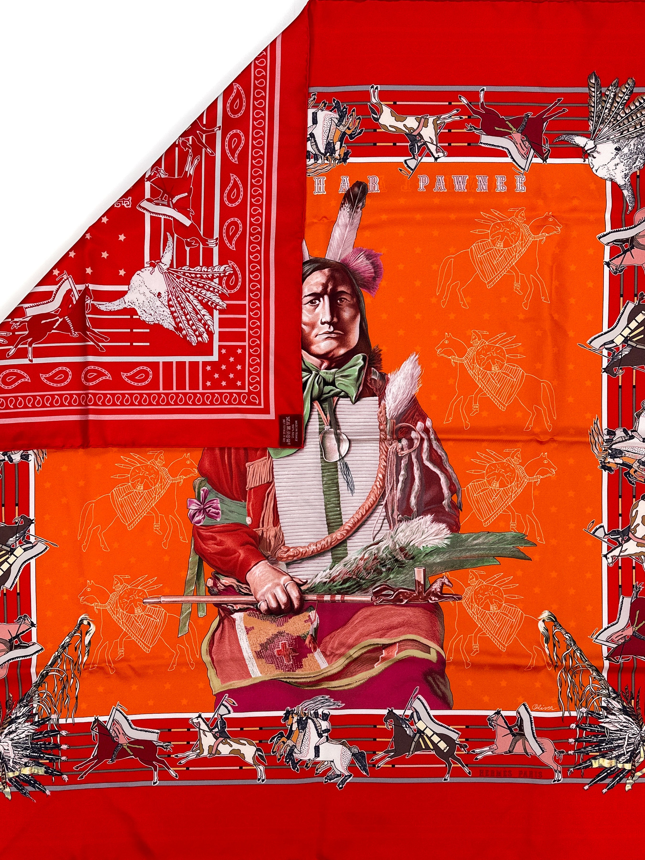 Hermès Pani La Shar Pawnee Double Face 90