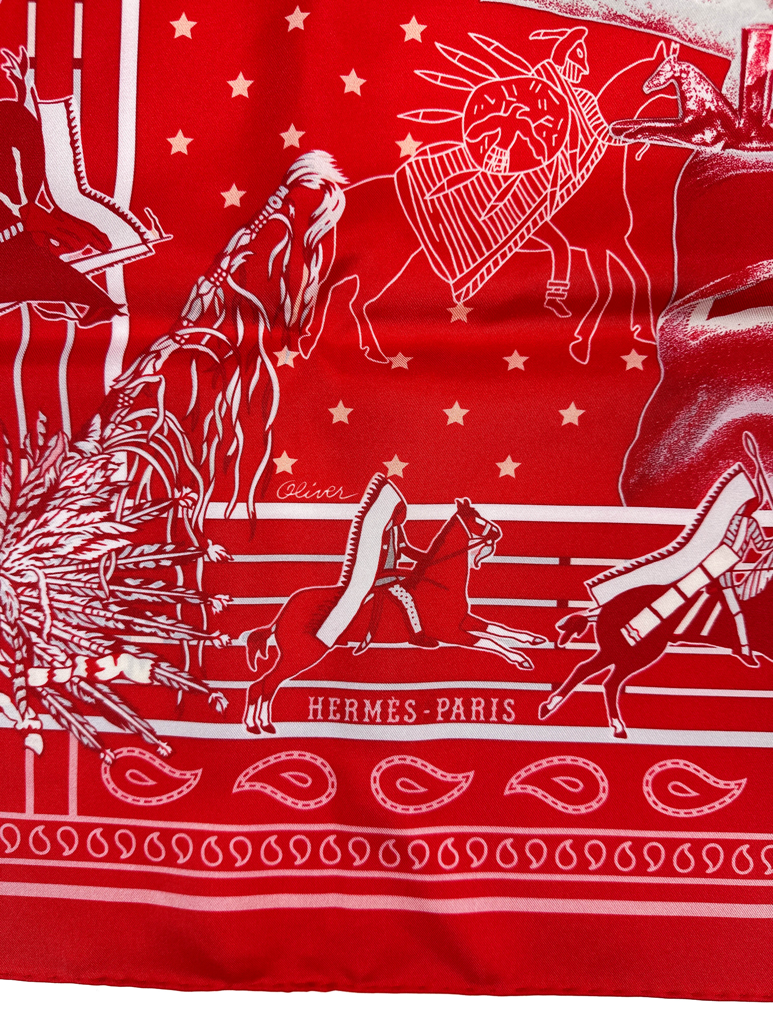 Hermès Pani La Shar Pawnee Double Face 90