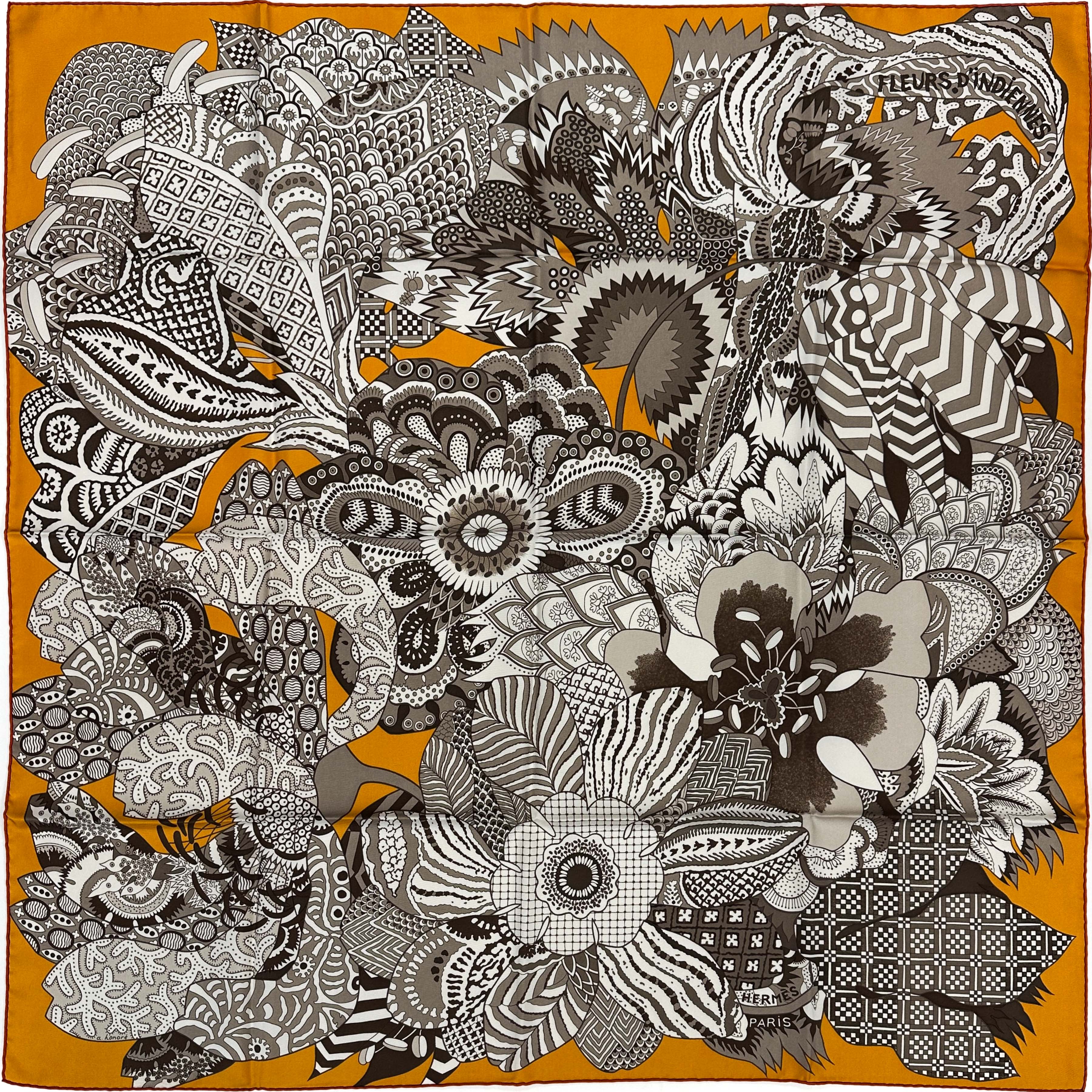 Hermès Fleurs d'Indiennes 90