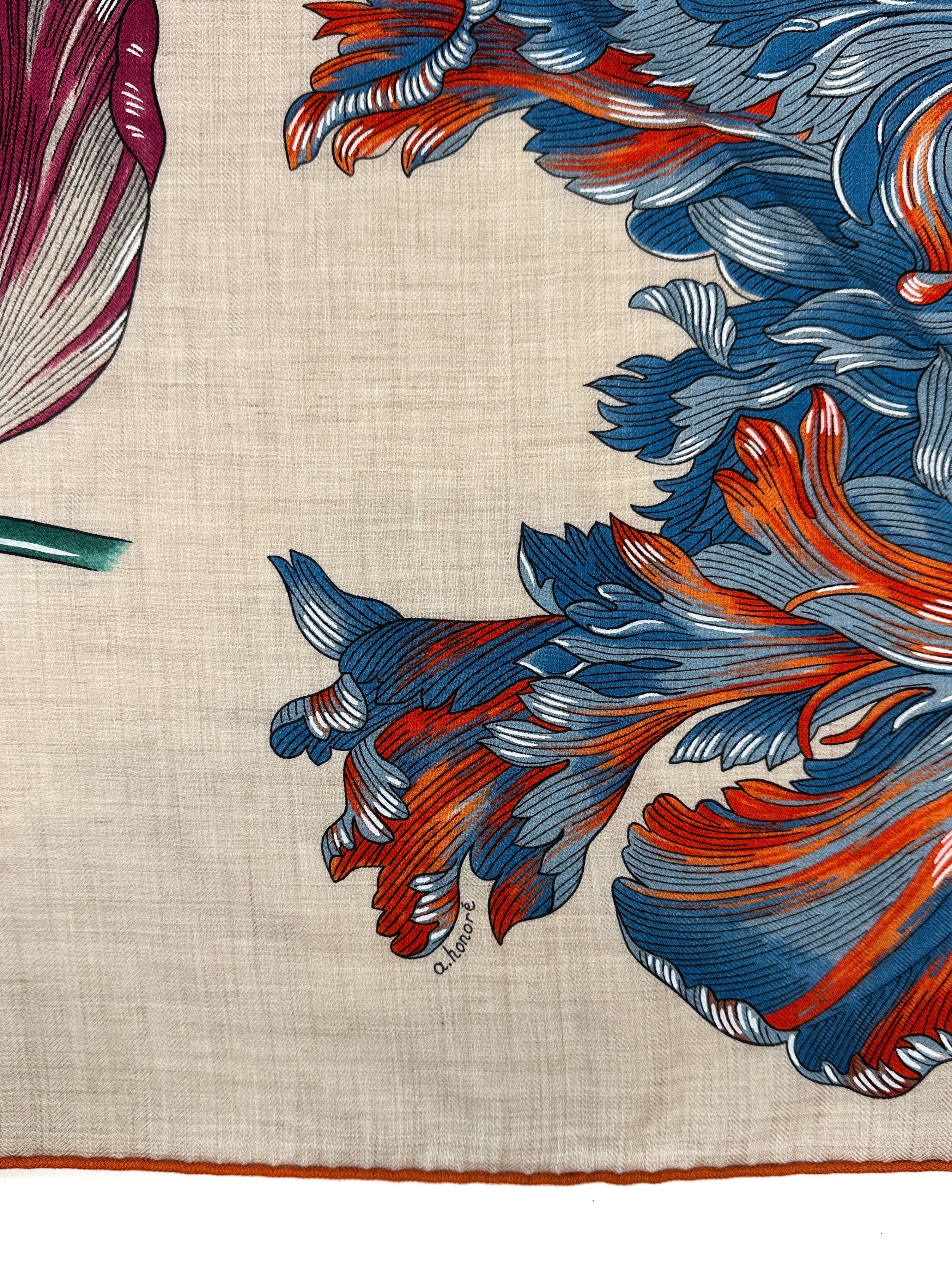 Hermès Tulipomanie Cashmere Silk Giant Triangle