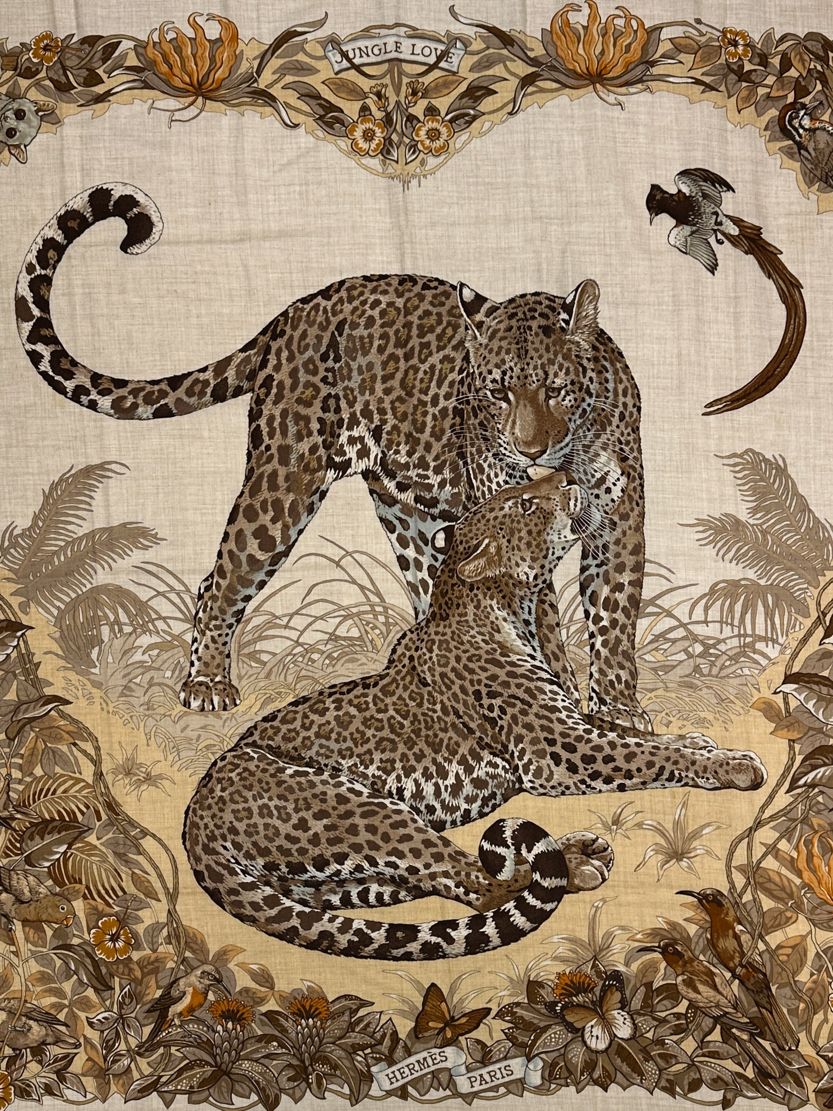 Hermès Jungle Love Cashmere Silk 140