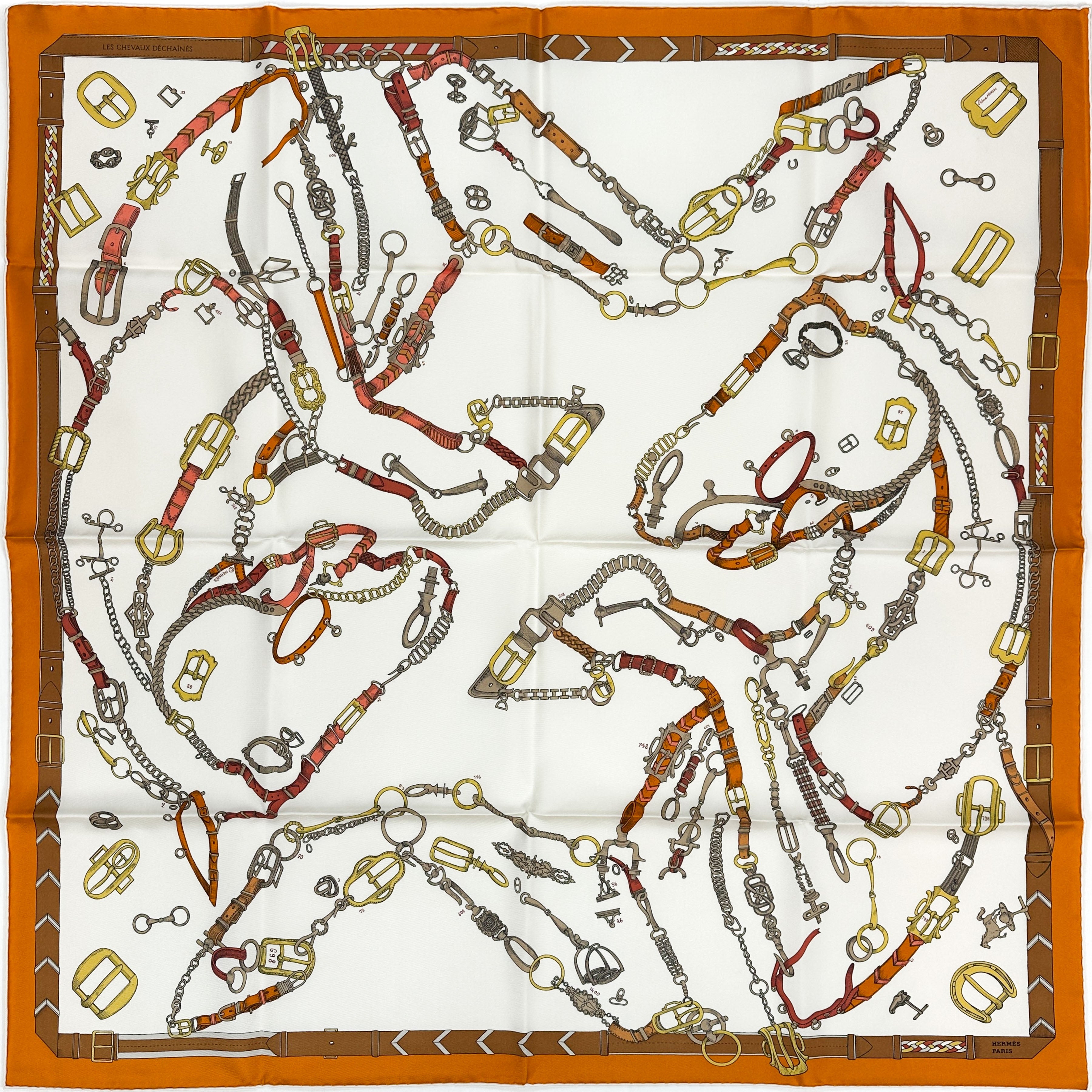 Hermès Les Chevaux Dechaines 90