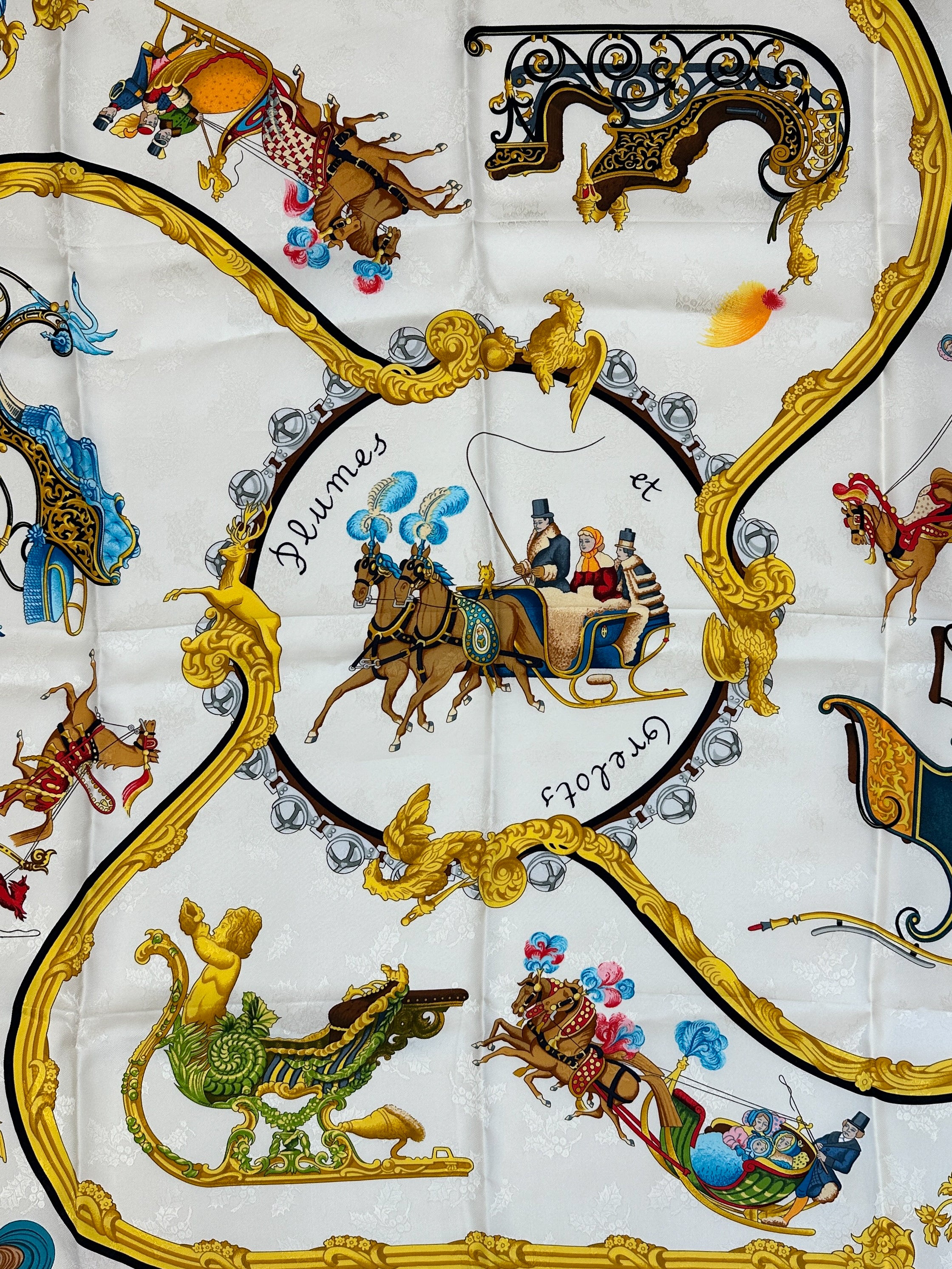 Hermès Plumes et Grelots Jacquard 90