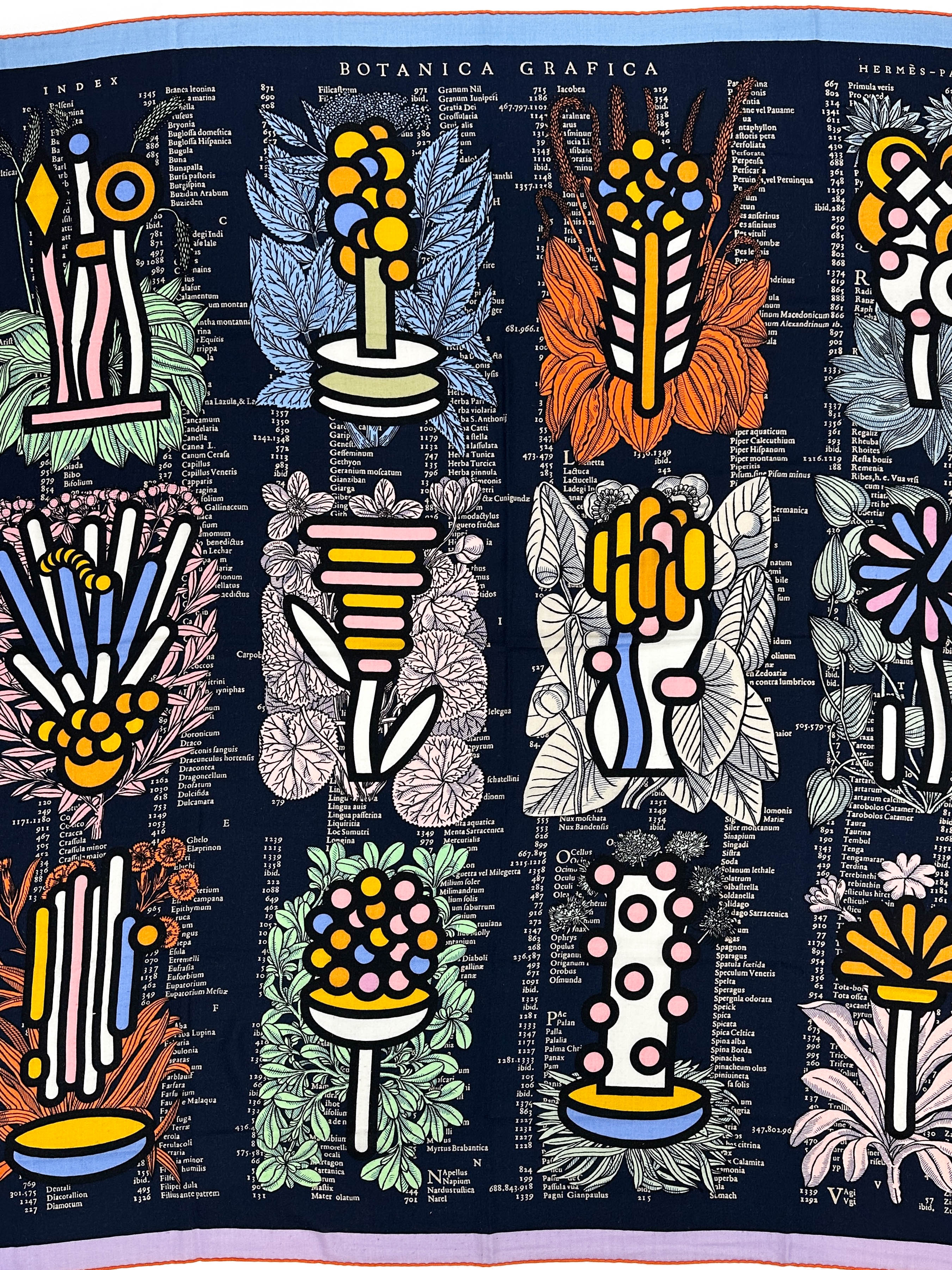 Hermès Botanica Grafica Cashmere Silk 140