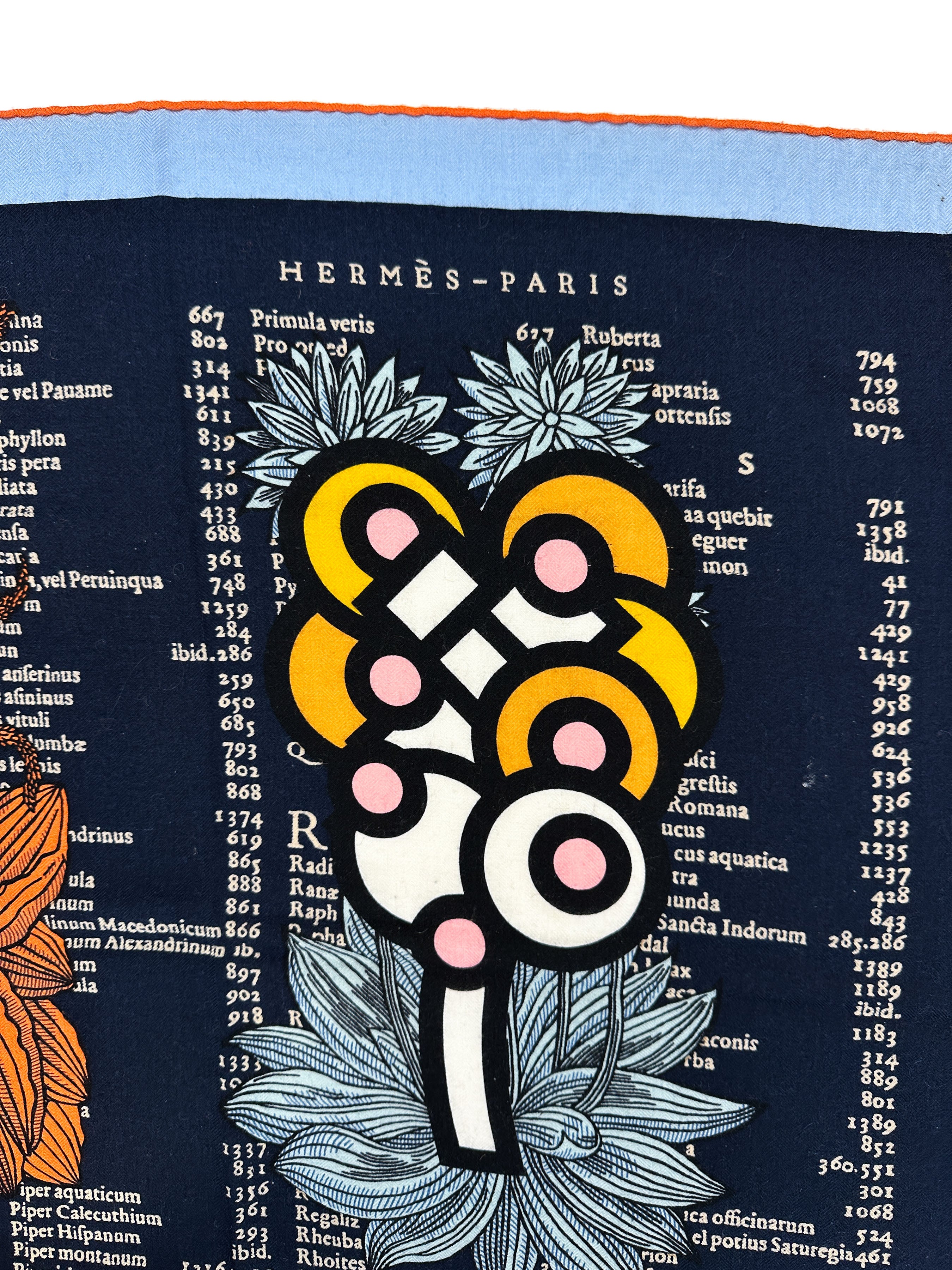 Hermès Botanica Grafica Cashmere Silk 140