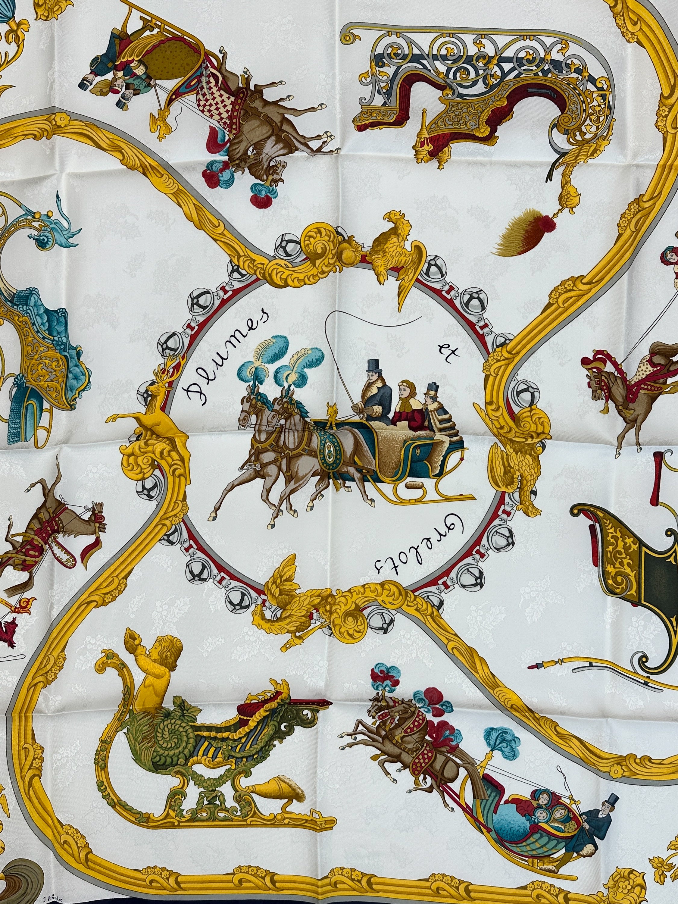 Hermès Plumes et Grelots Jacquard 90