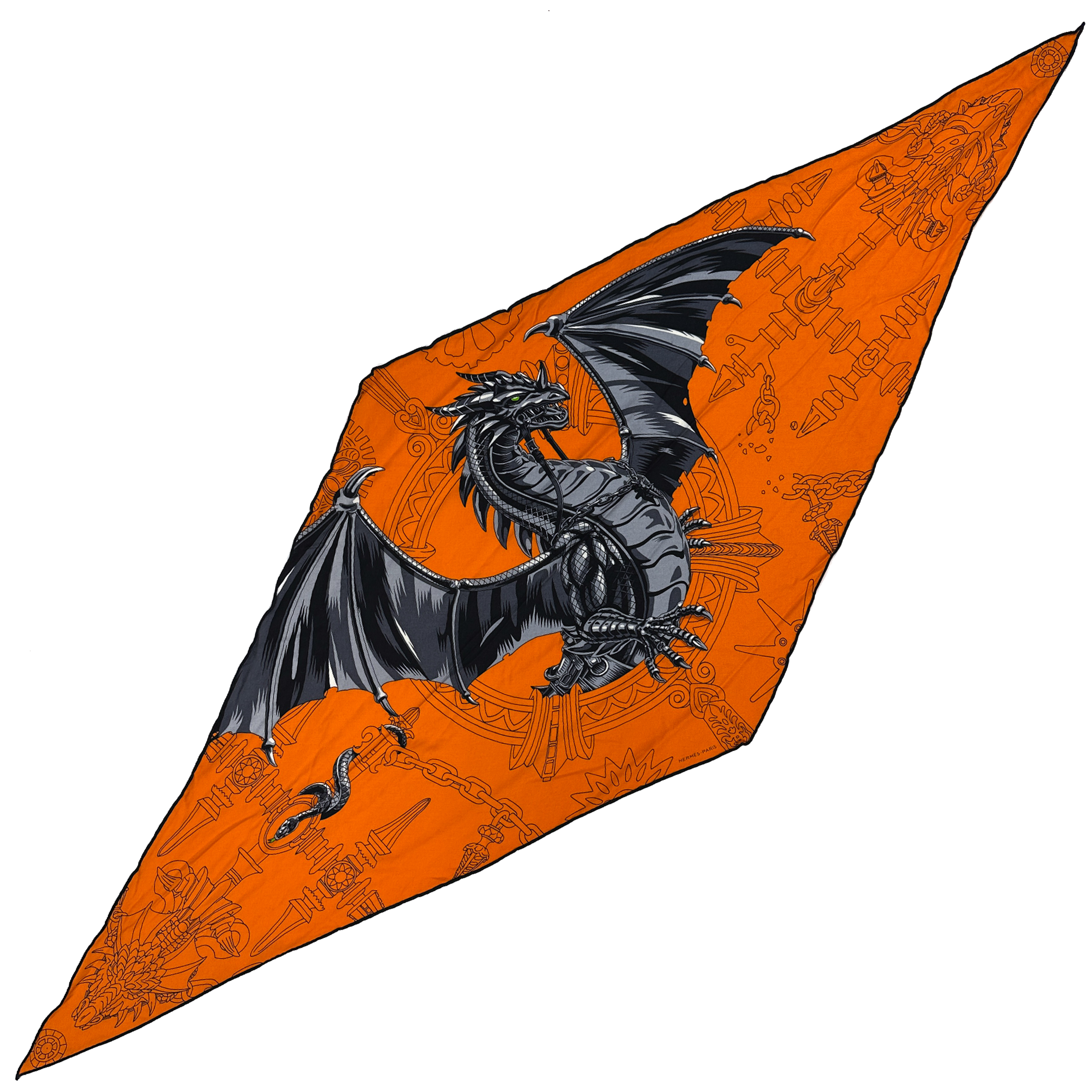 Hermès Dragon Flash Cashmere Silk Losange