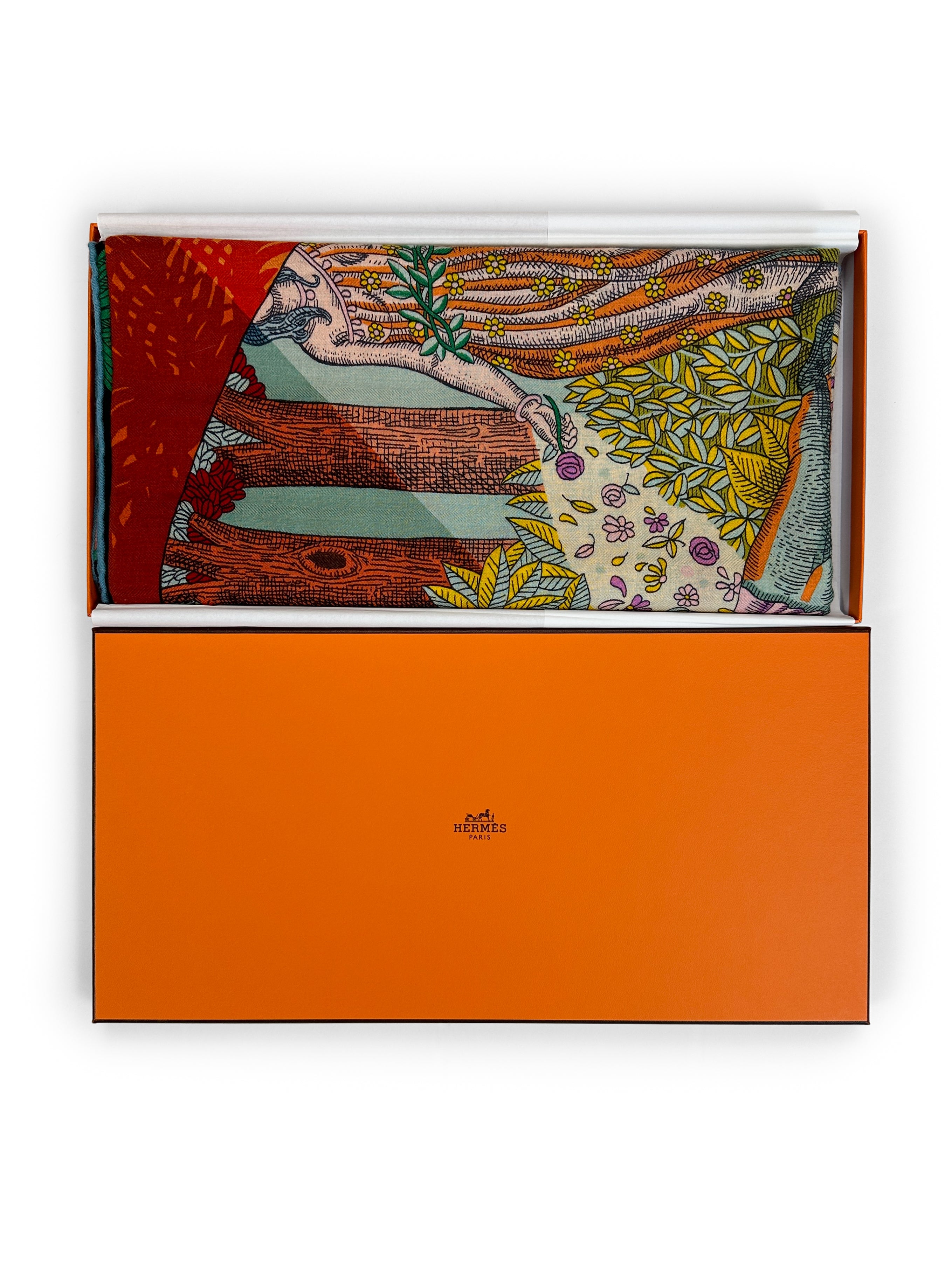 Hermès Act III, Scene I, La Clairiere Cashmere Silk 140