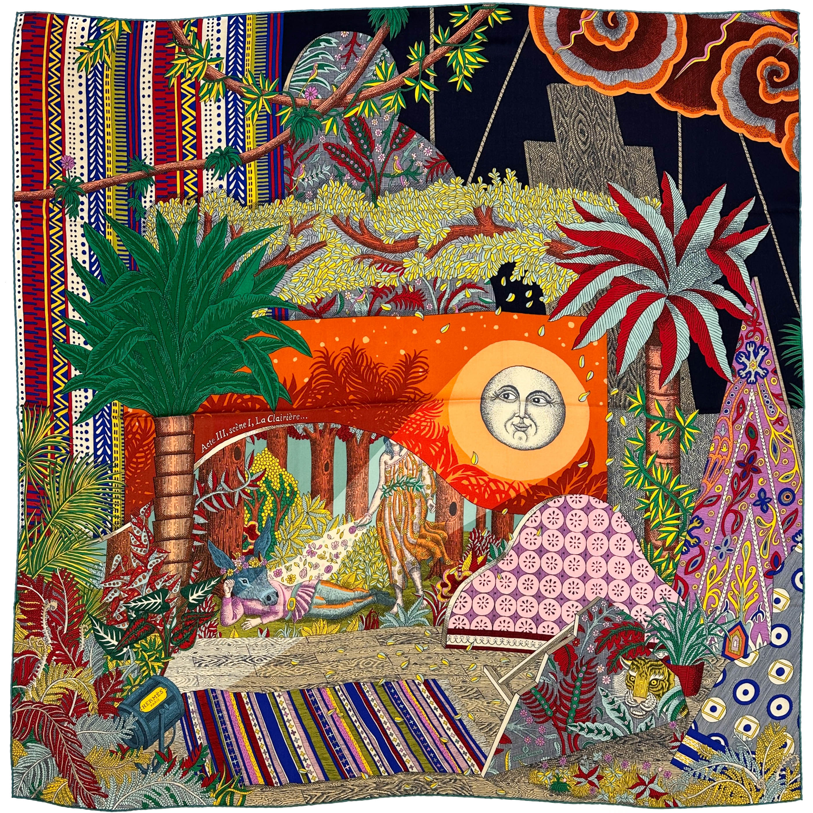 Hermès Act III, Scene I, La Clairiere Cashmere Silk 140