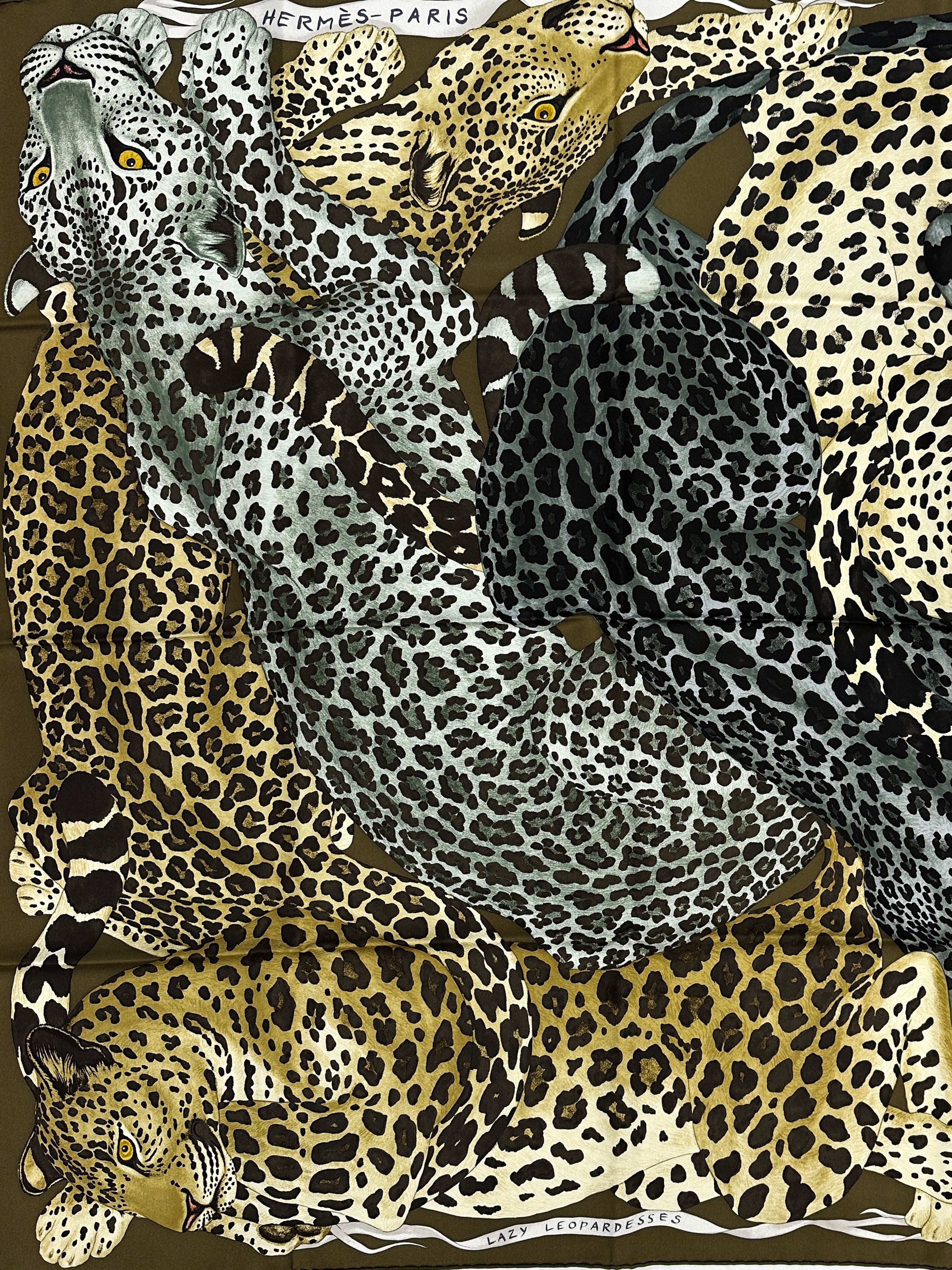 Hermès Lazy Leopardesses 90