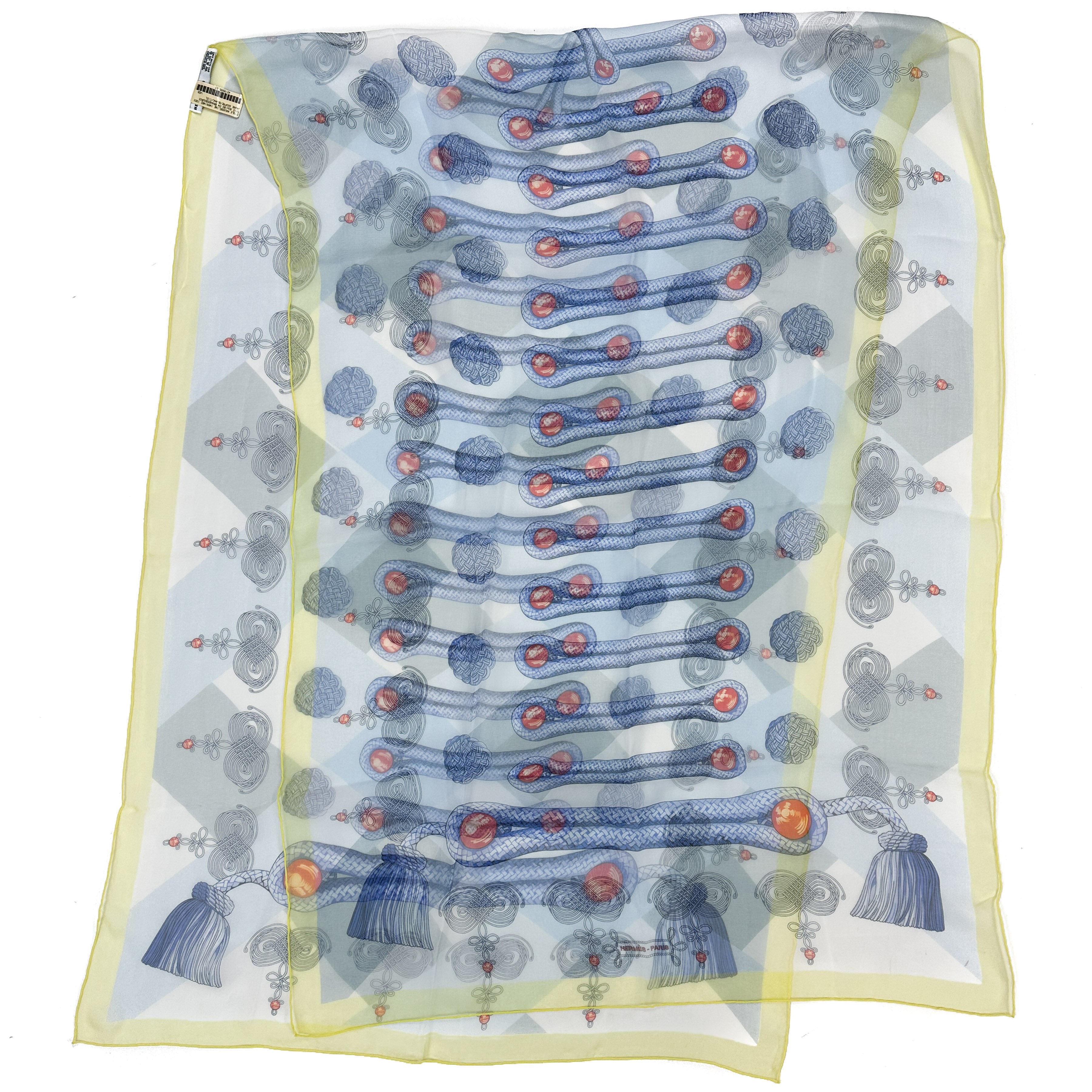 Hermès Brandebourgs Mousseline Shawl