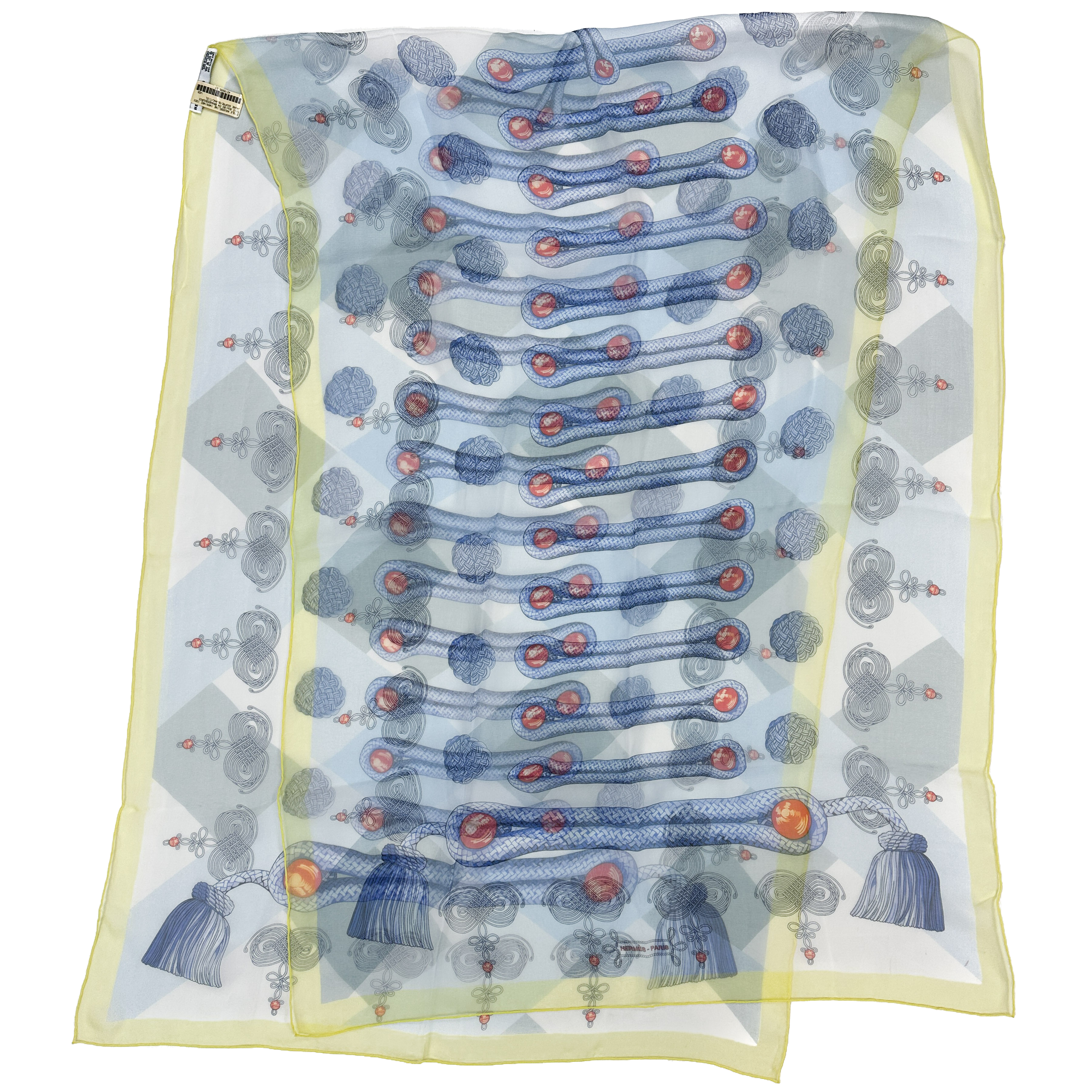 Hermès Brandebourgs Mousseline Shawl