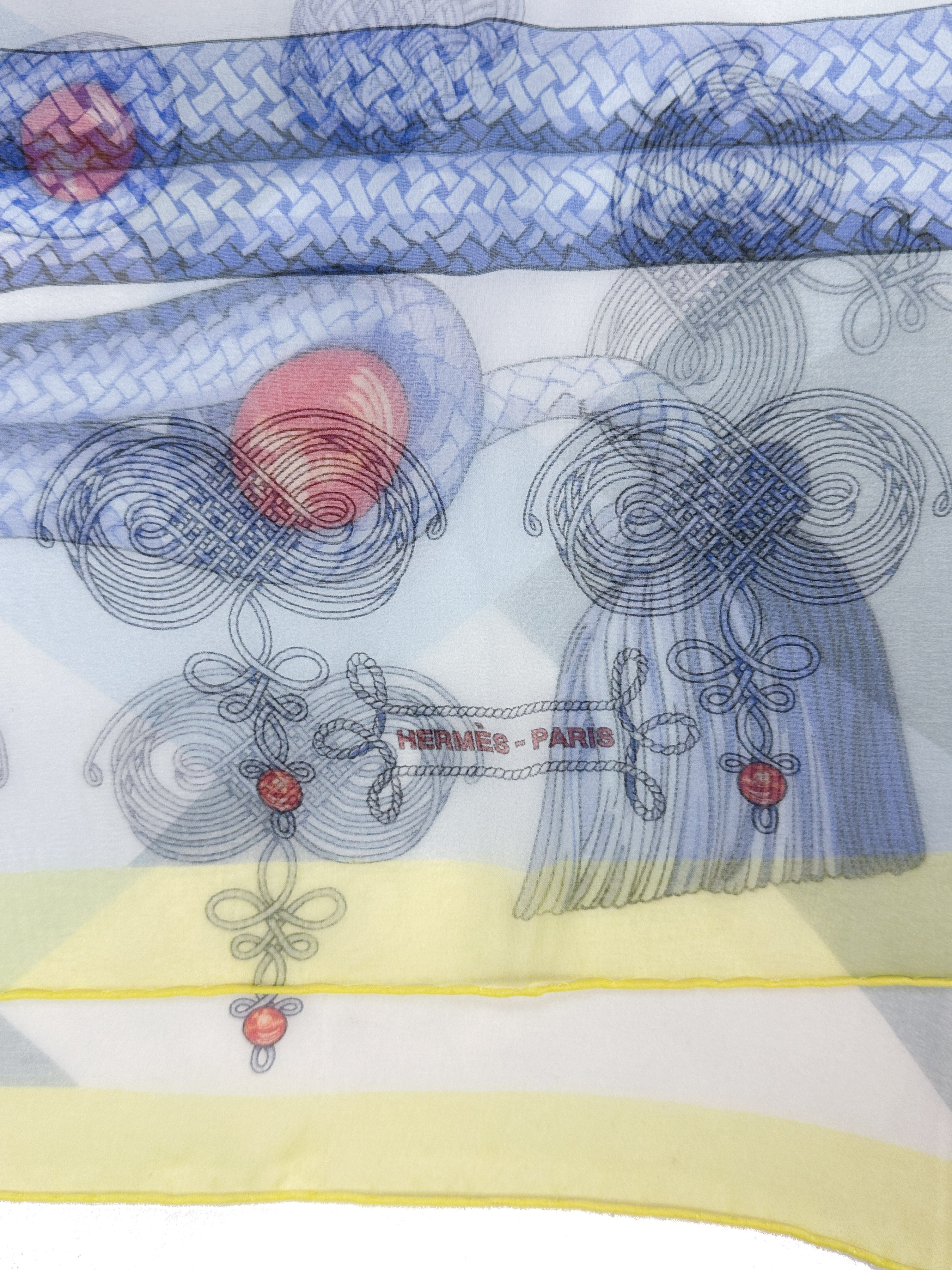 Hermès Brandebourgs Mousseline Shawl