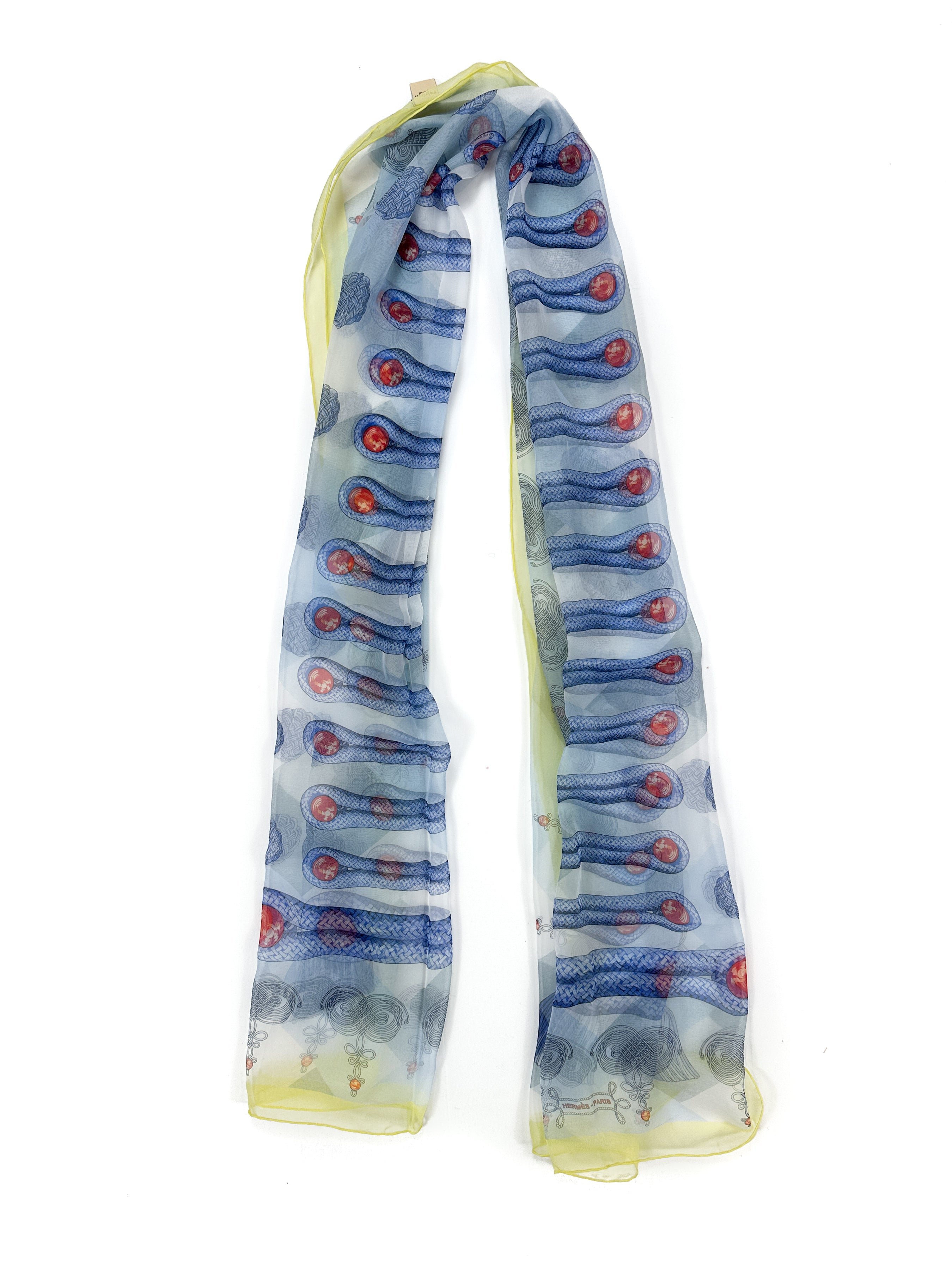 Hermès Brandebourgs Mousseline Shawl