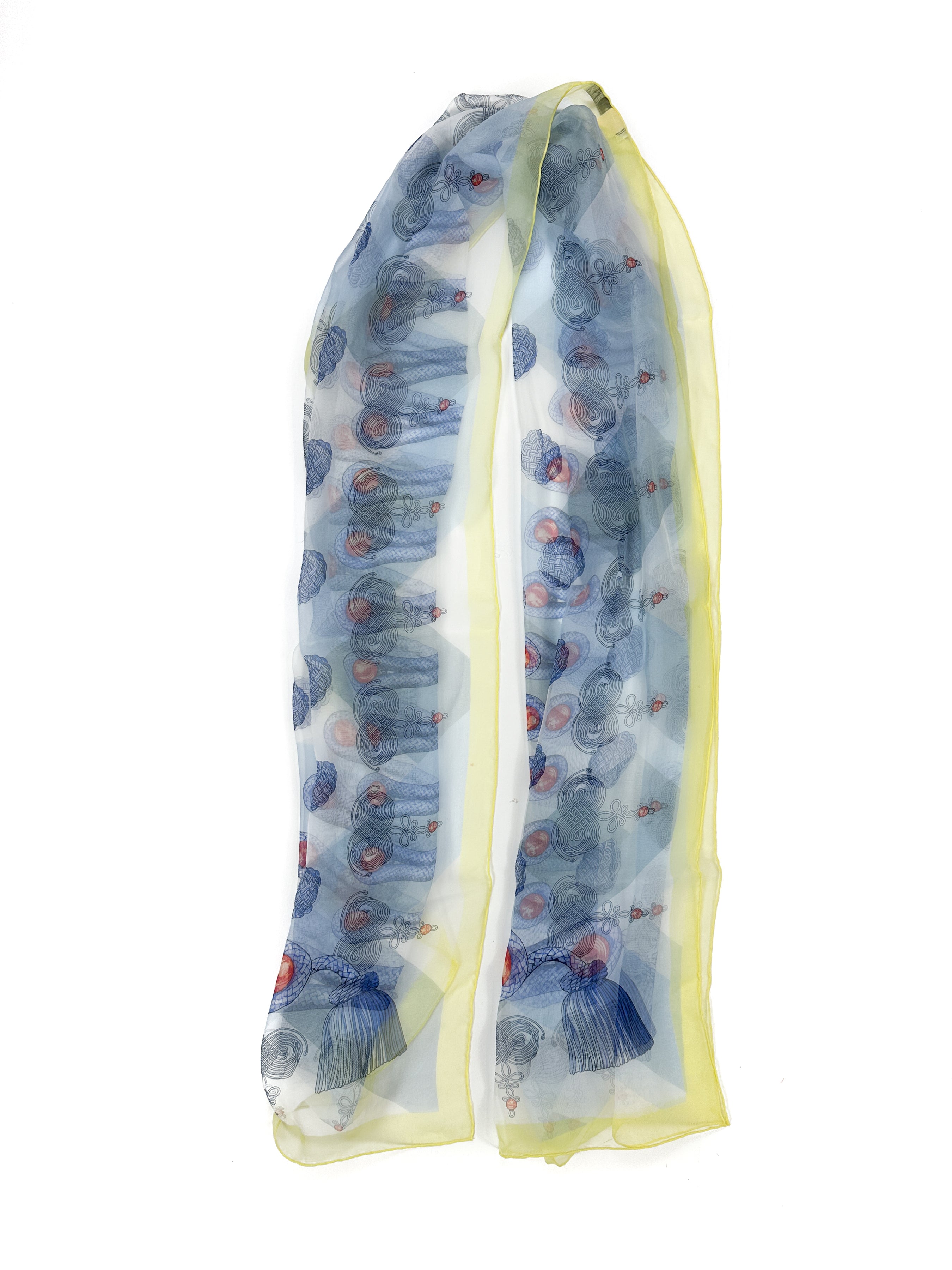 Hermès Brandebourgs Mousseline Shawl