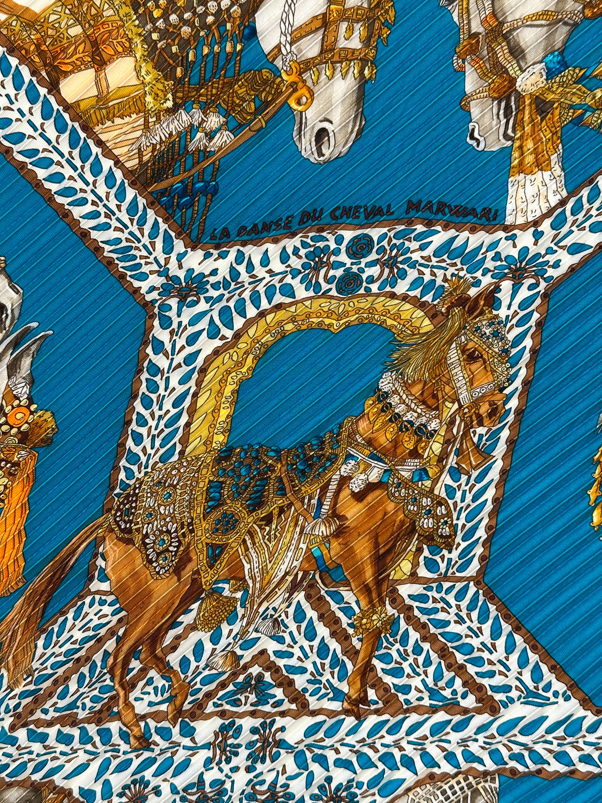 Hermès La Danse du Cheval Marwari Plissé 90