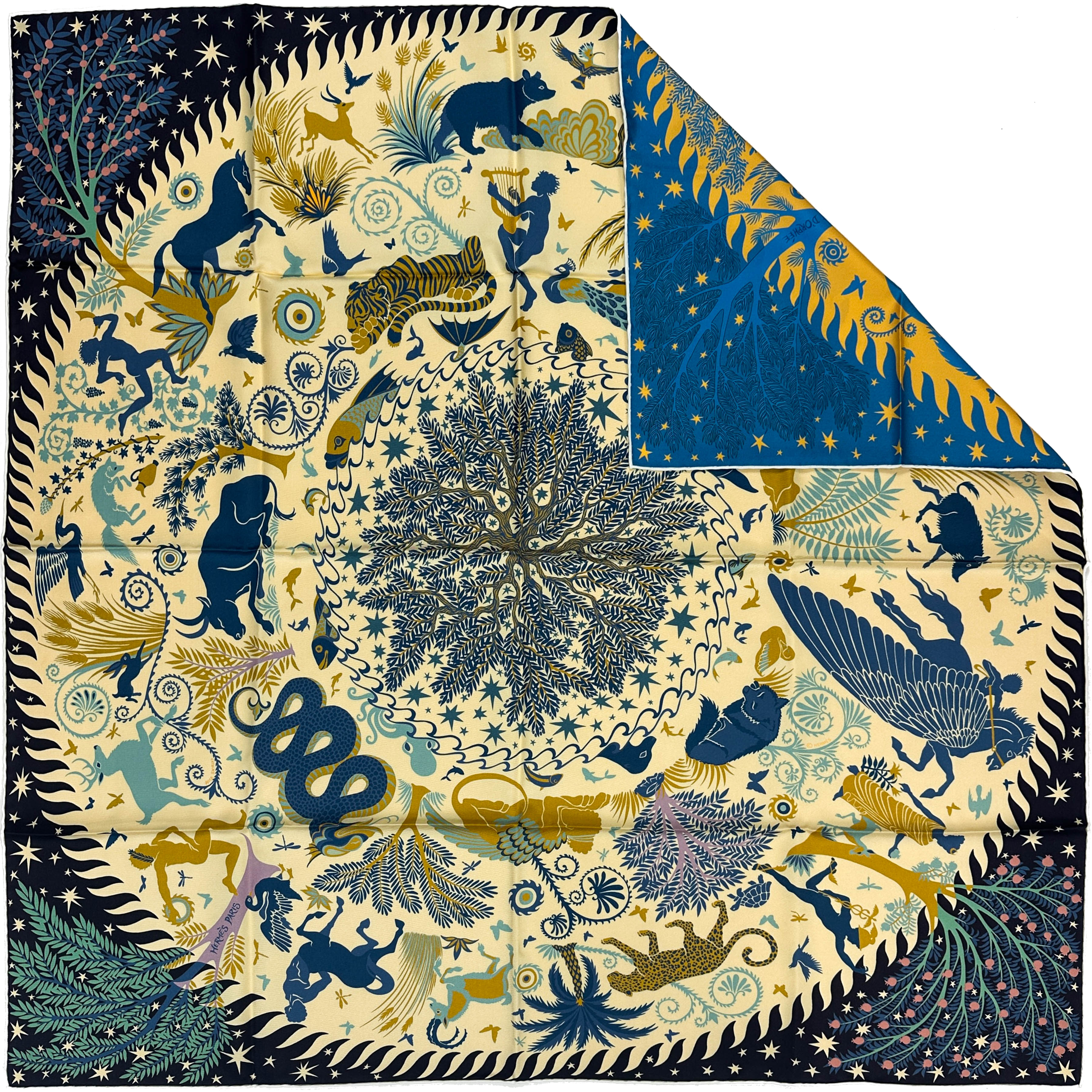 Hermès Sous le Charme d'Orphée Double Face 90