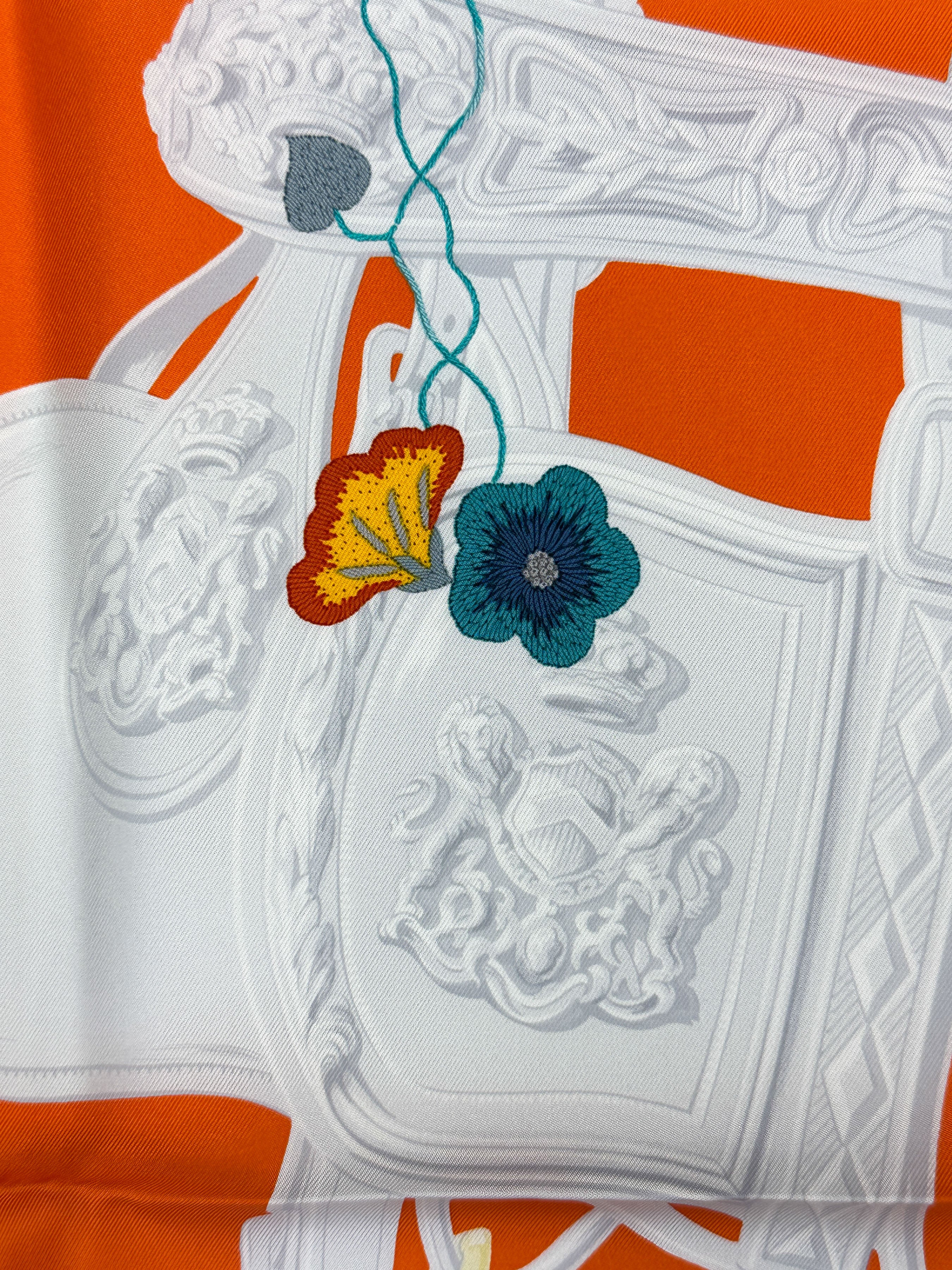 Hermès Brides Fleuries 90