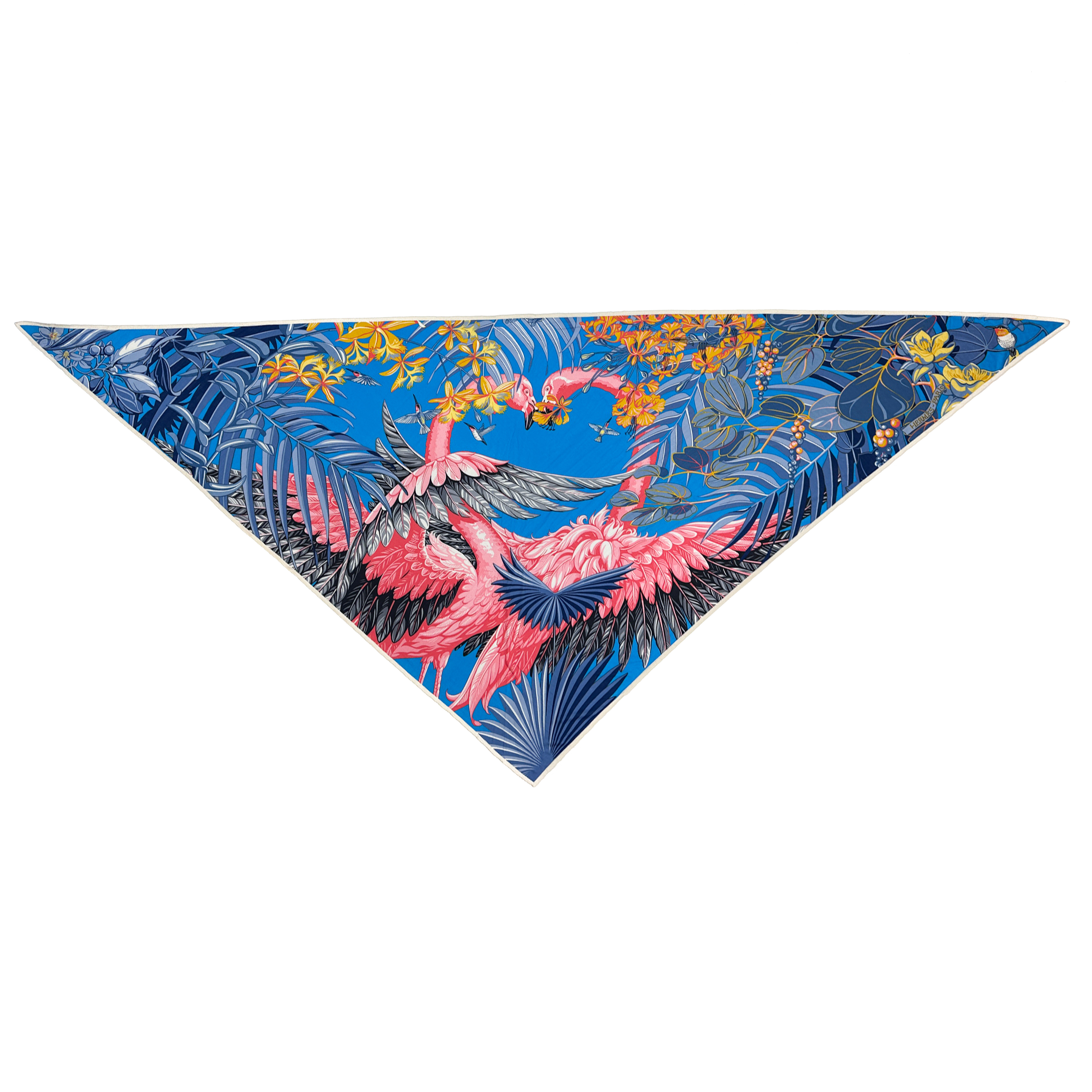 Hermès Flamingo Party Silk Jersey Triangle