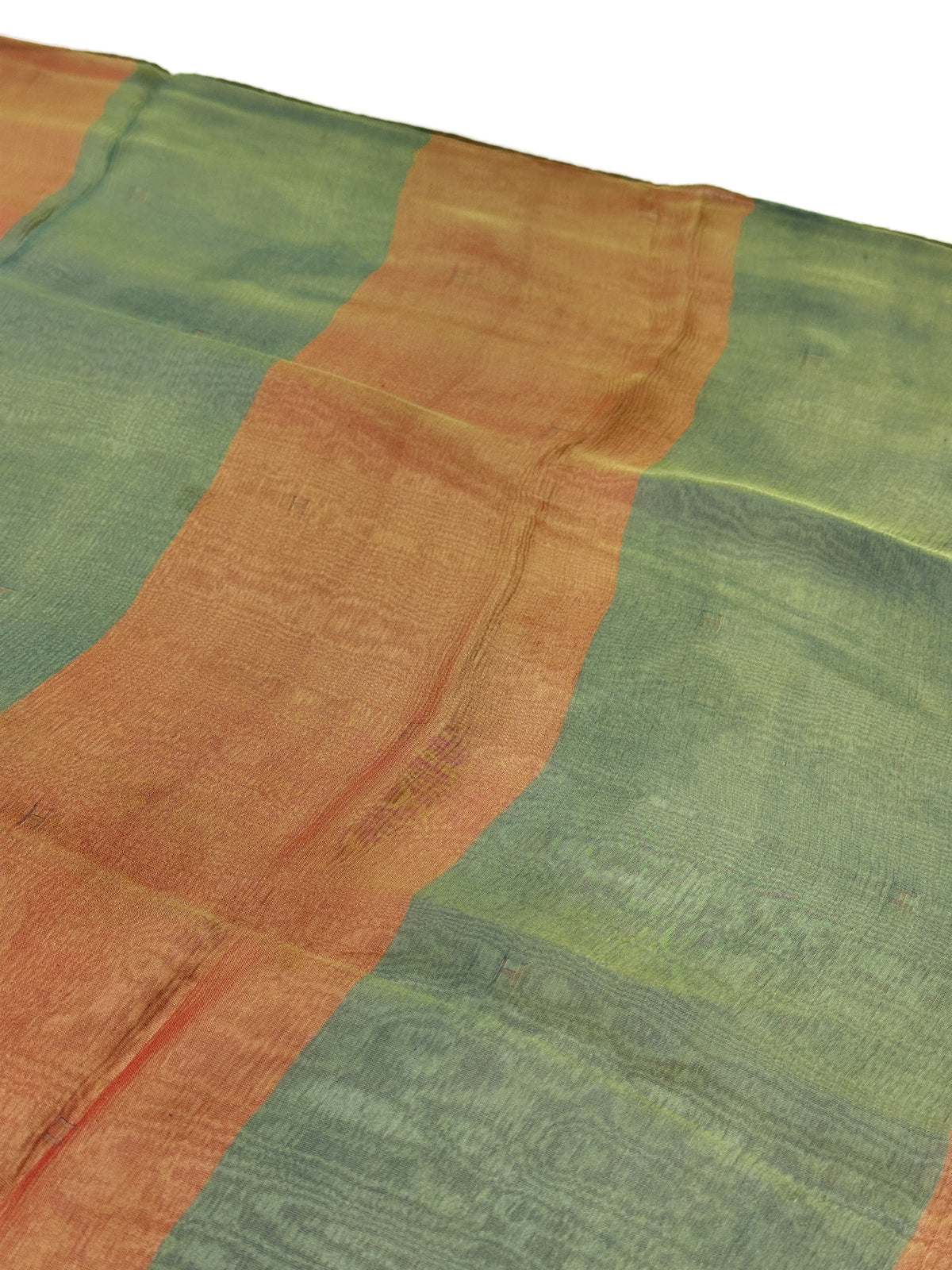 Hermès Embroidered H Changeant Mousseline Shawl