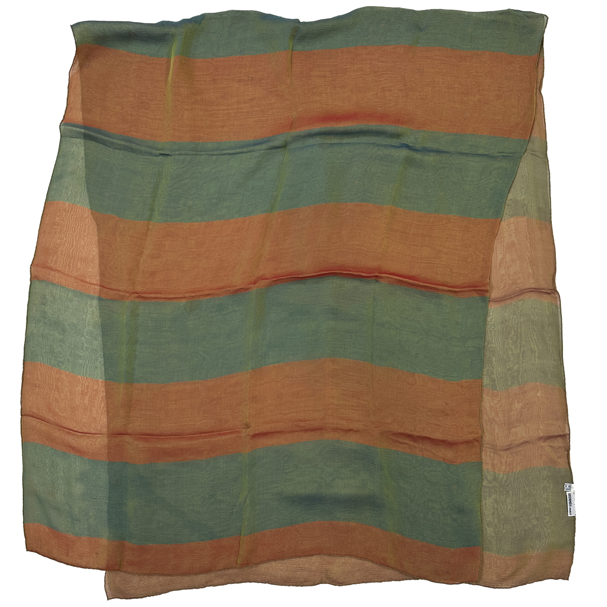 Hermès Embroidered H Changeant Mousseline Shawl
