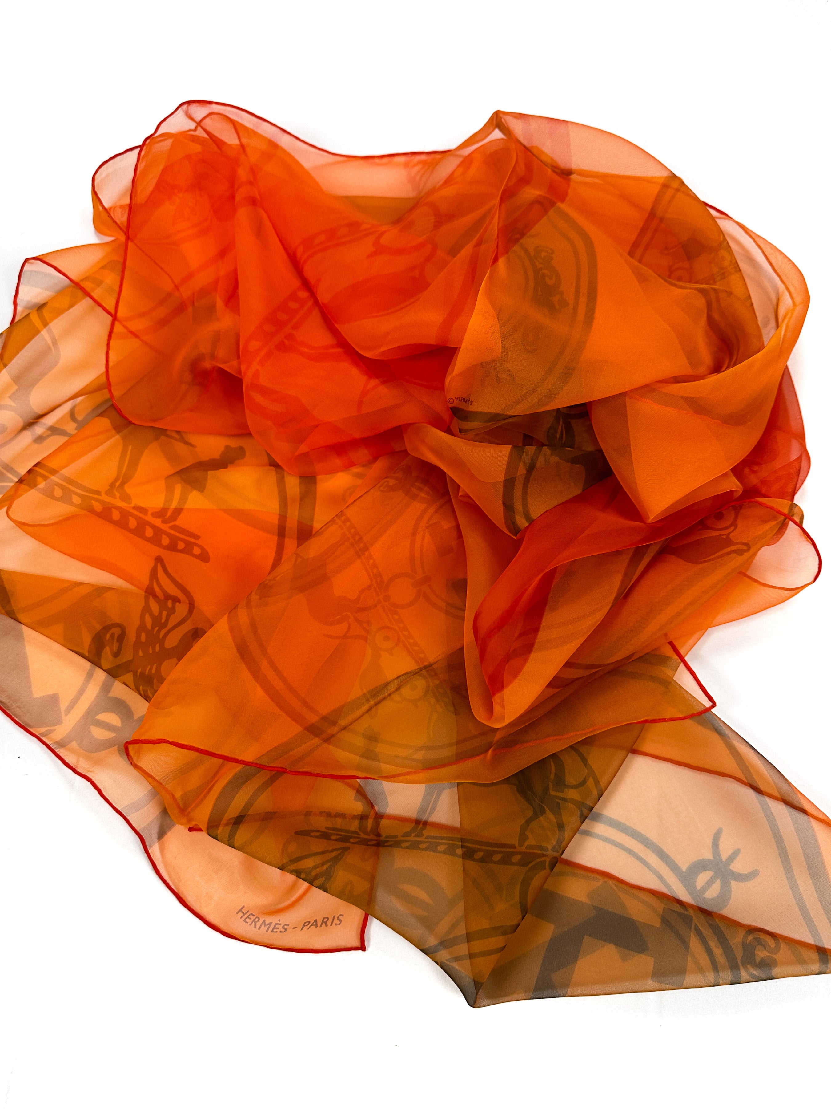 Hermès Confettis d'Ex Libris Changeant Mousseline Stole