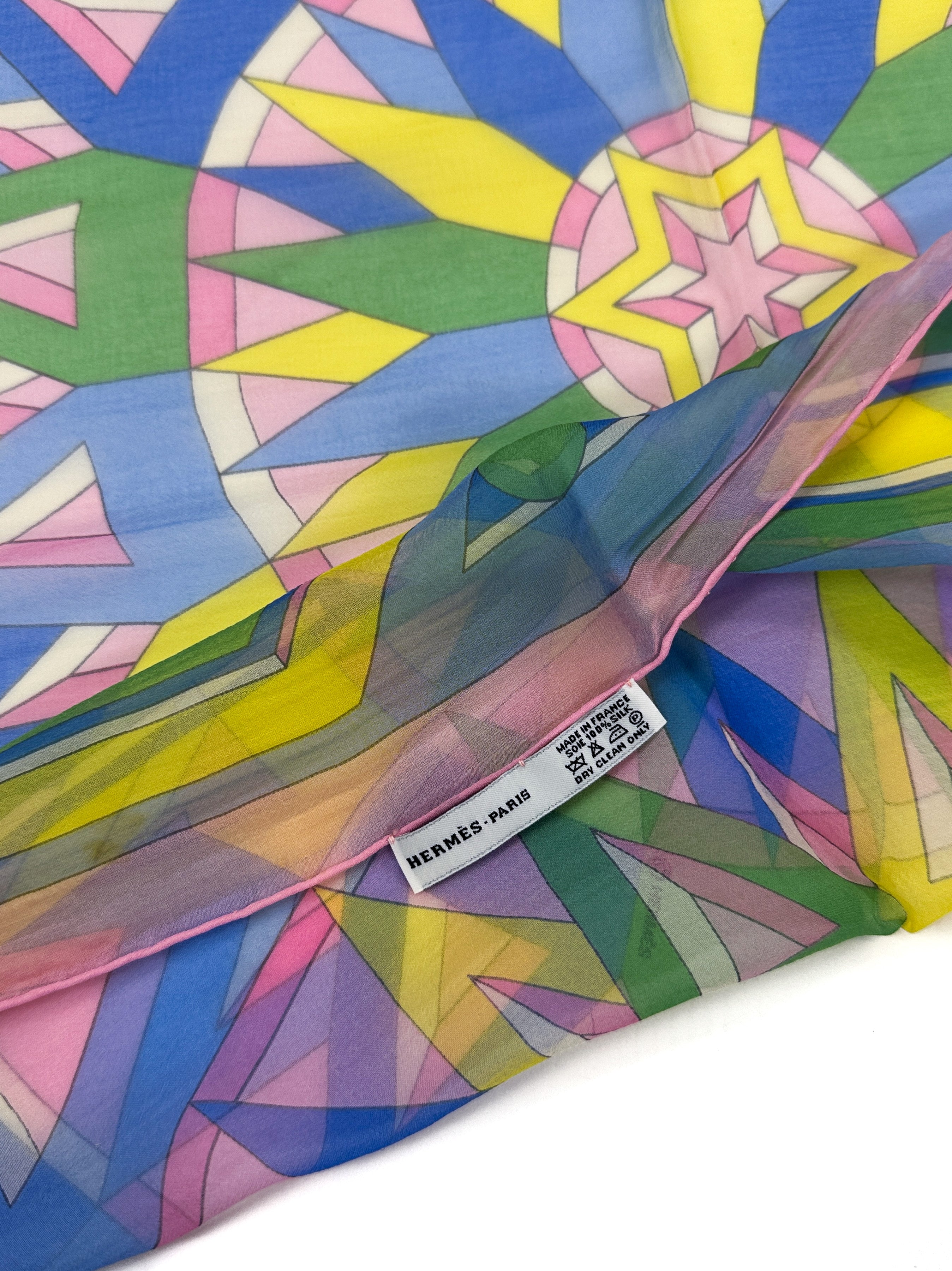 Hermès Rose des Vents Mousseline Stole