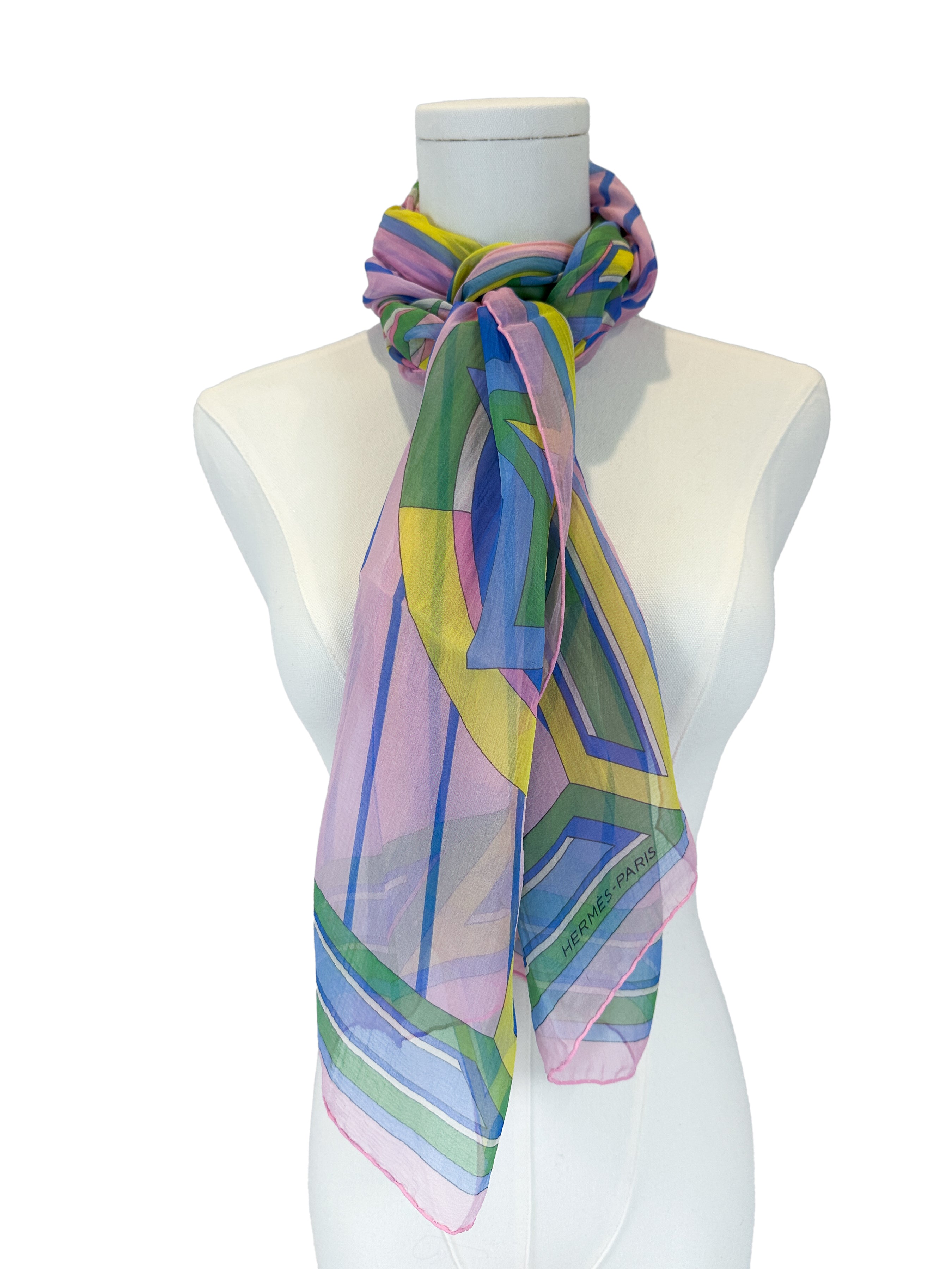 Hermès Rose des Vents Mousseline Stole