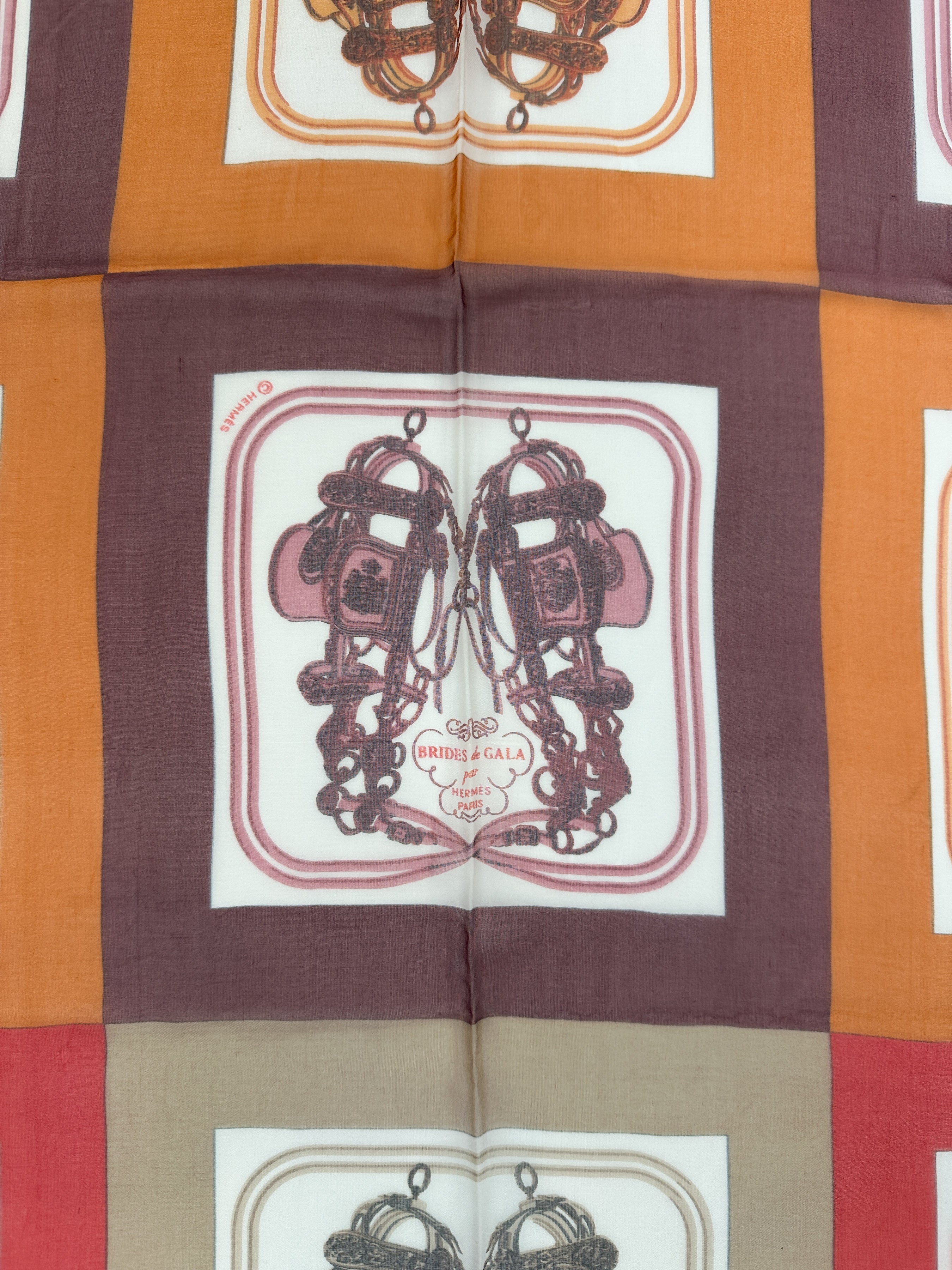 Hermès Mini Brides de Gala Mousseline Shawl