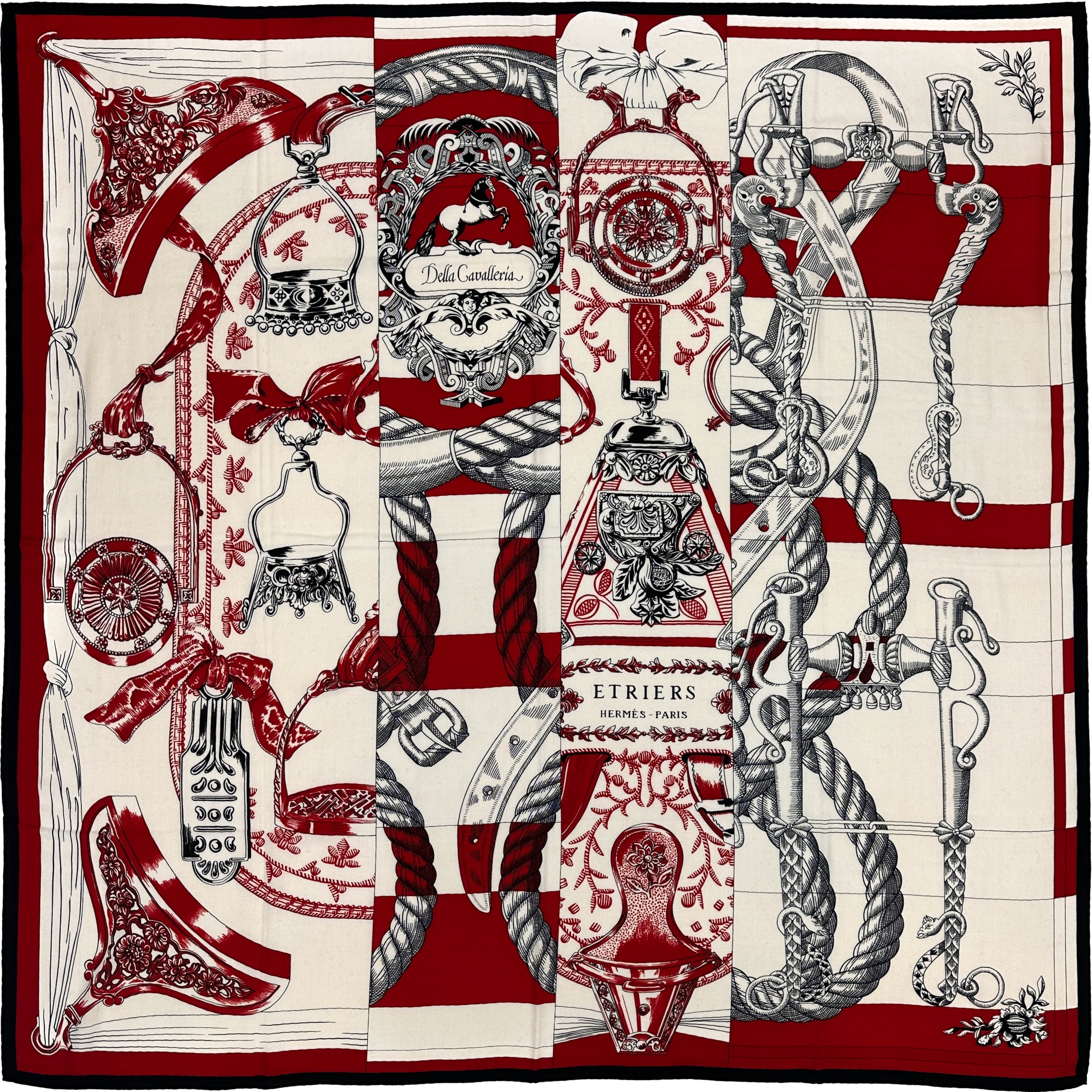 Hermès Cavalleria D'Etriers Cashmere Silk 140