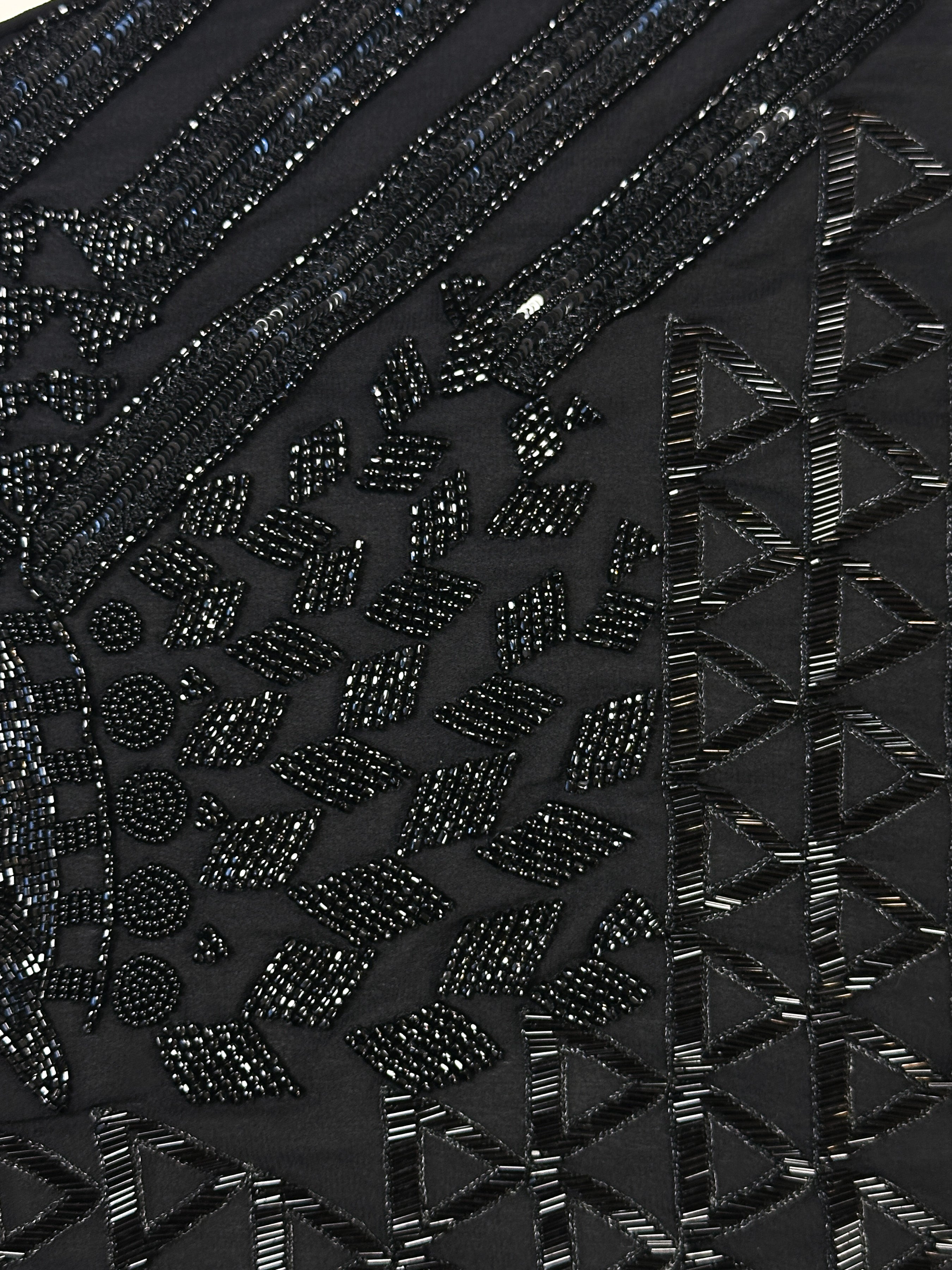 Hermès Exceptional Beaded Précieux Art Deco Losange