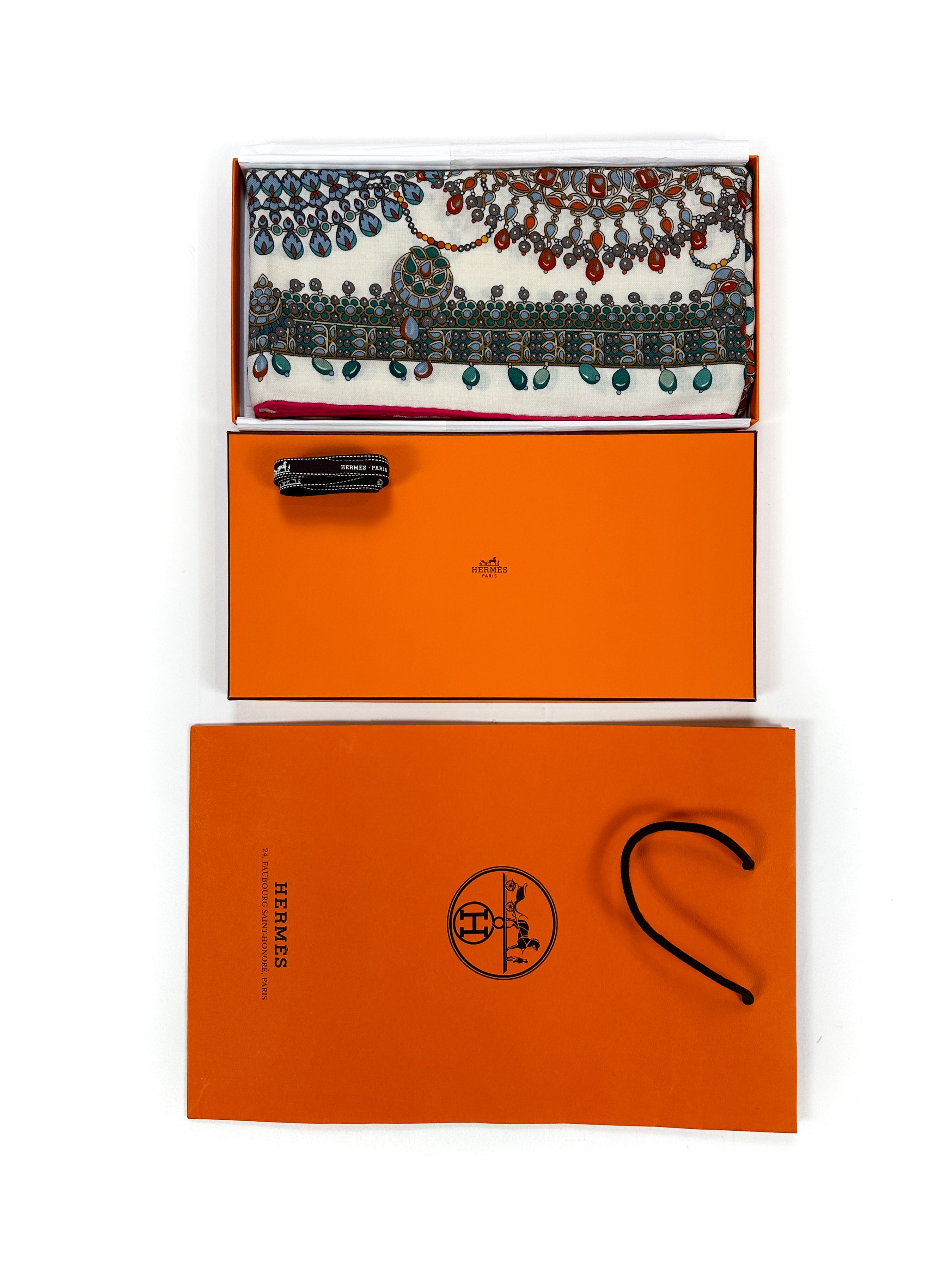 Hermès Parures des Maharajas Cashmere Silk 140