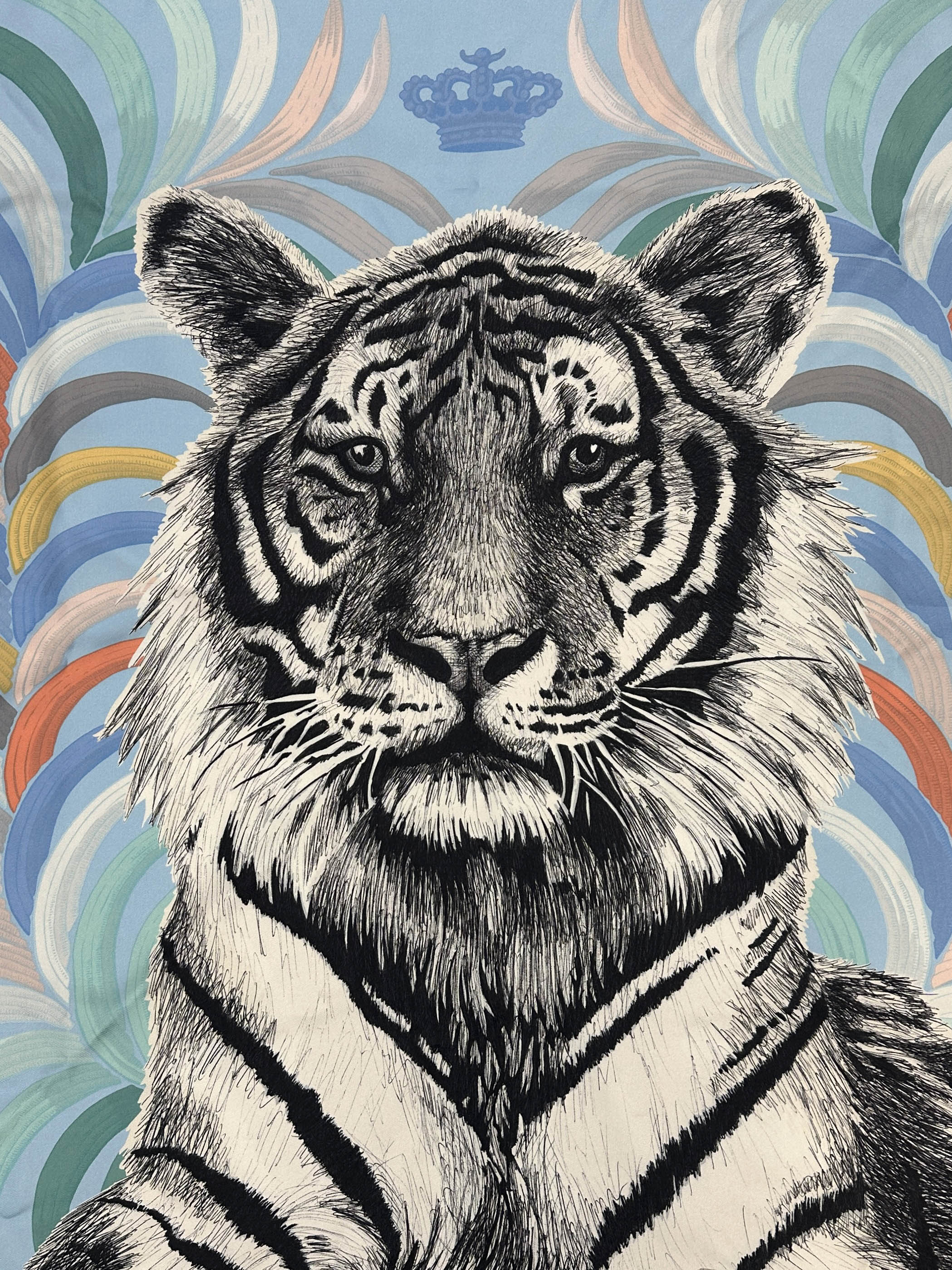 Hermès Tigre Royal Double Face 90