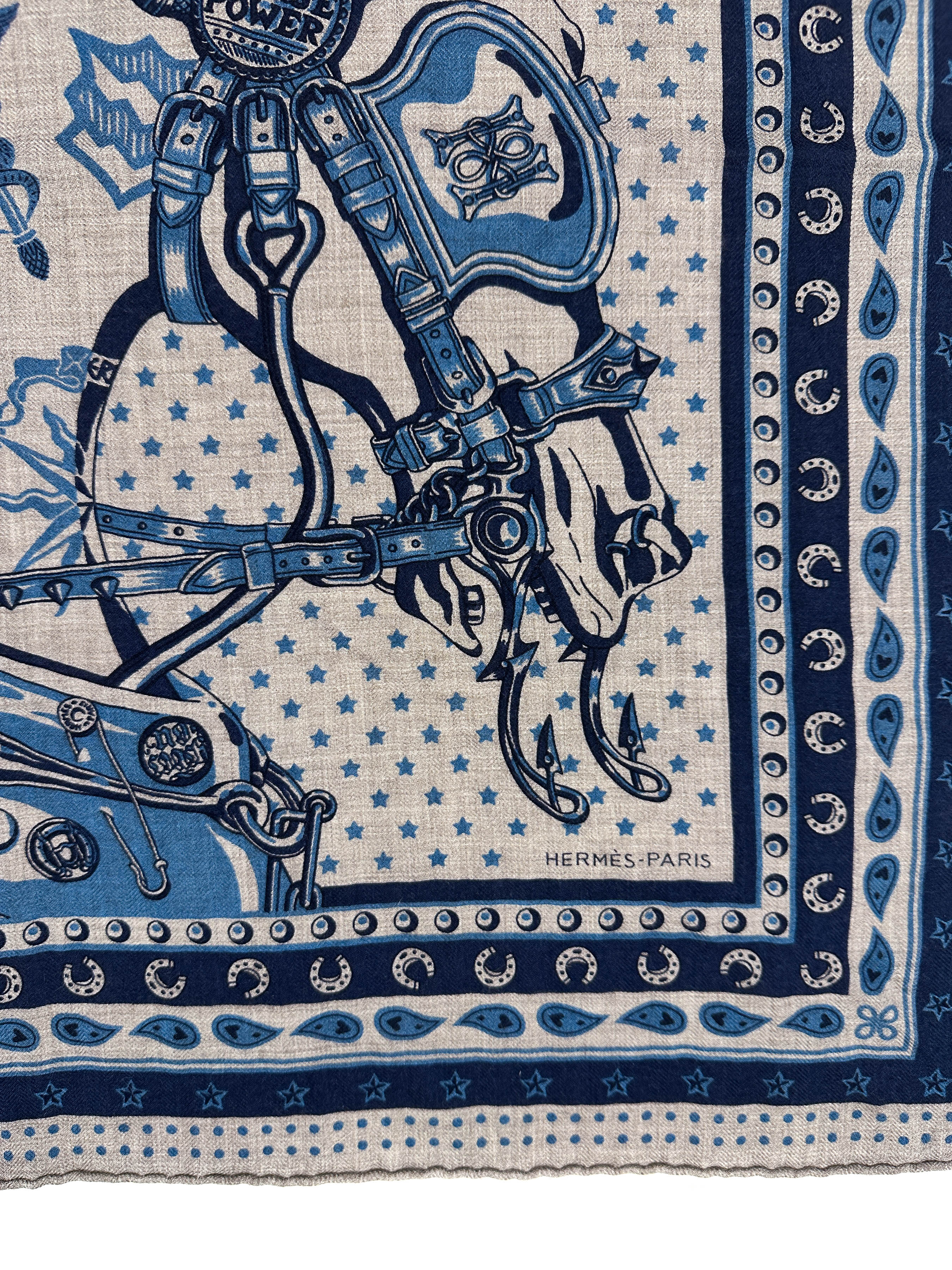 Hermès Cheval Punk Bandana Cashmere Silk 65