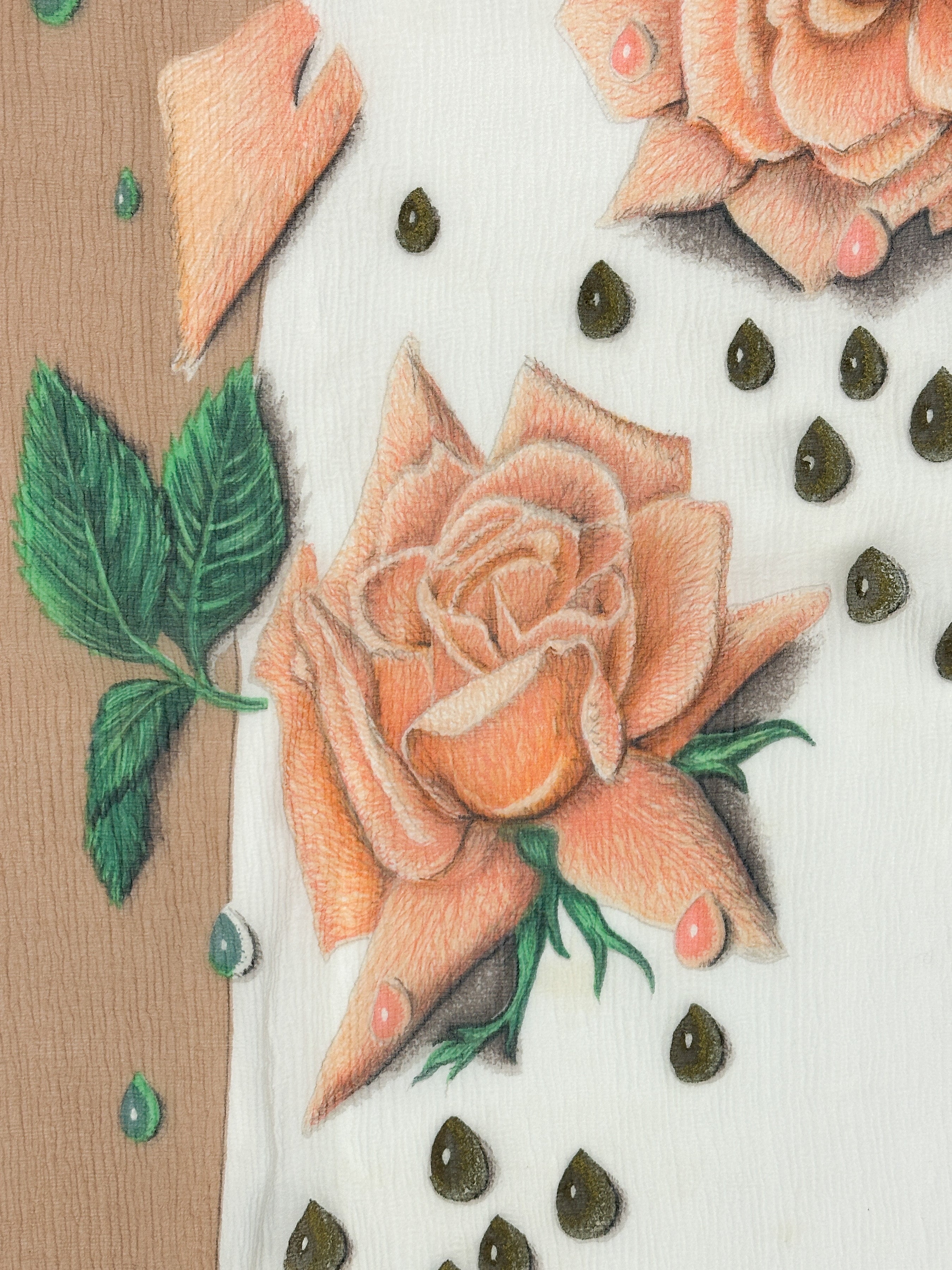 Hermès La Rosée 90 Crinkle Mousseline 140