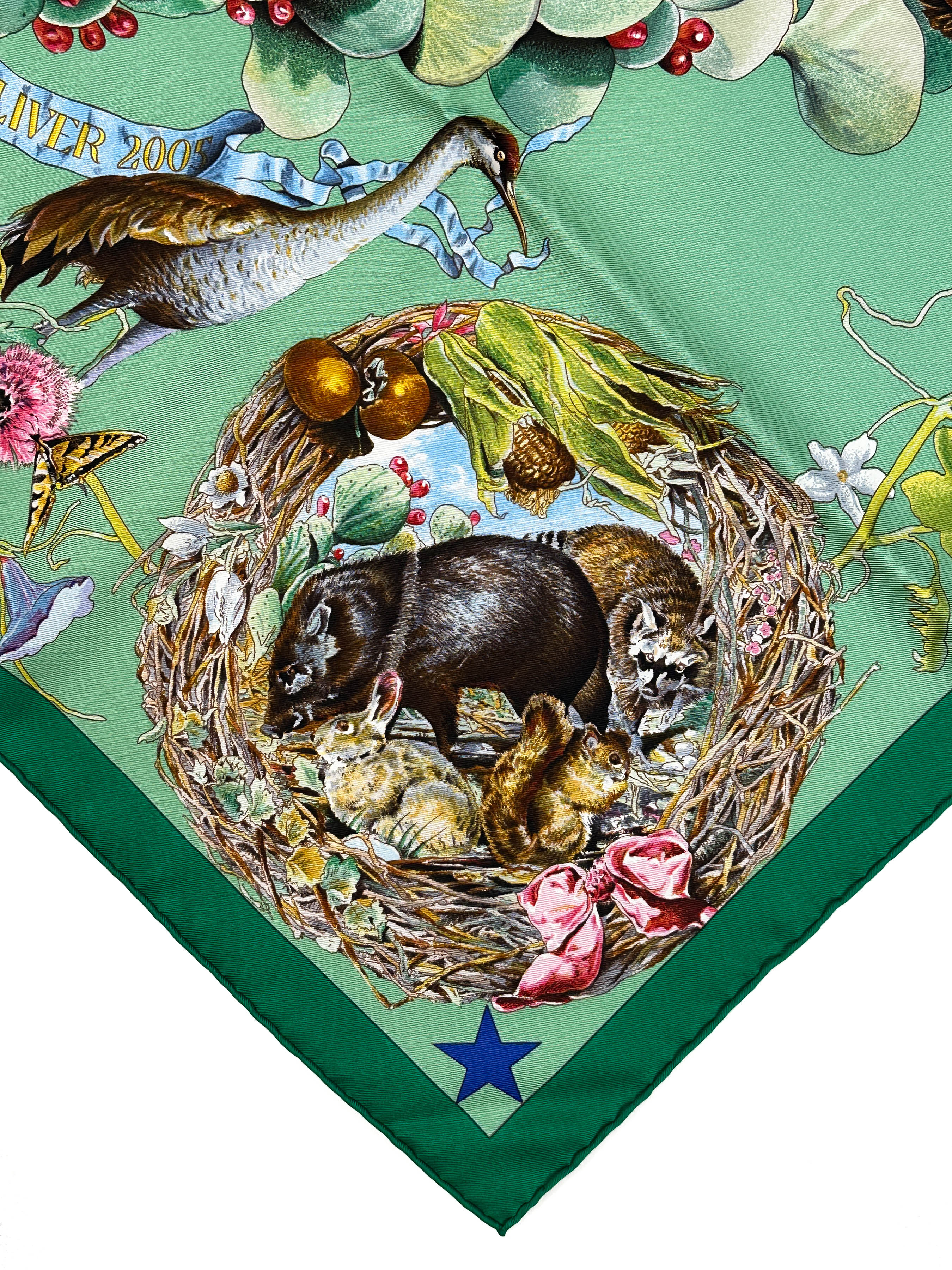of Museum Edition *Limited Hermès エルメスマットてんとう虫　草花柄　コットンフランス製 週末SALE⭐︎HERMES Fine Flo et Faune 2005* Houston Arts テーブル用品