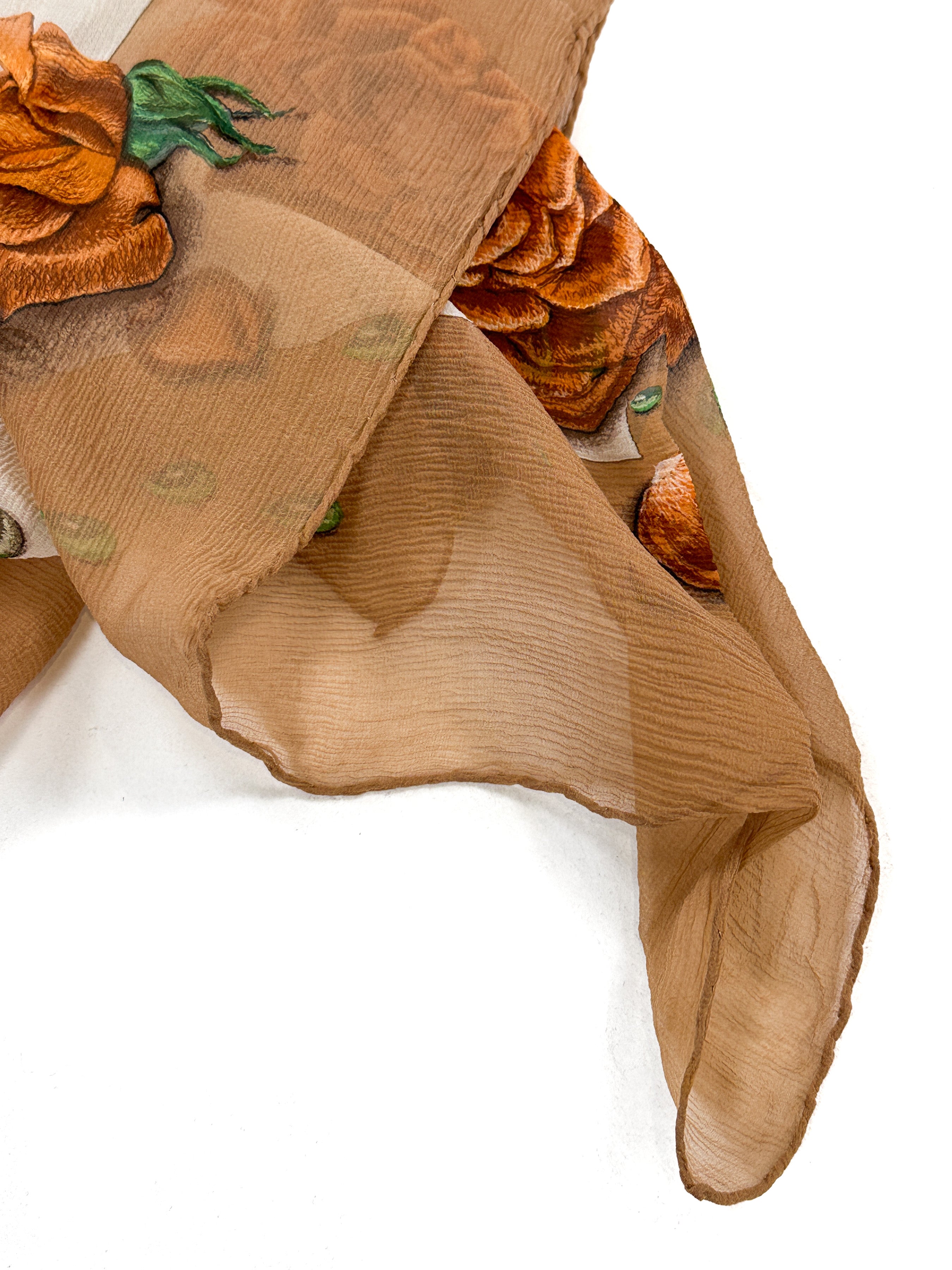 Hermès La Rosée 90 Crinkle Mousseline 140