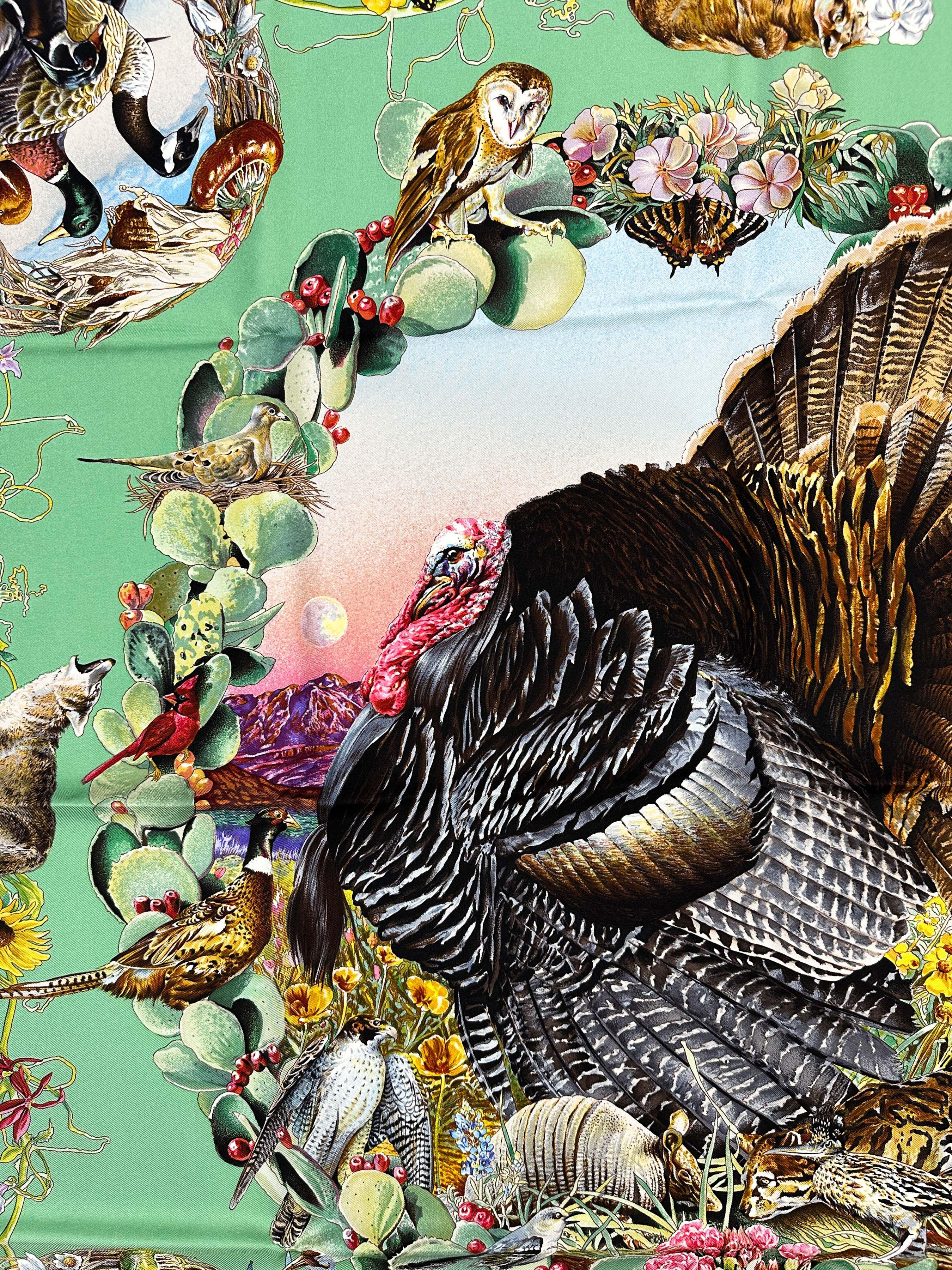 Hermès *Limited Edition Museum of Fine Arts Houston 2005* Faune et Flore du Texas 90