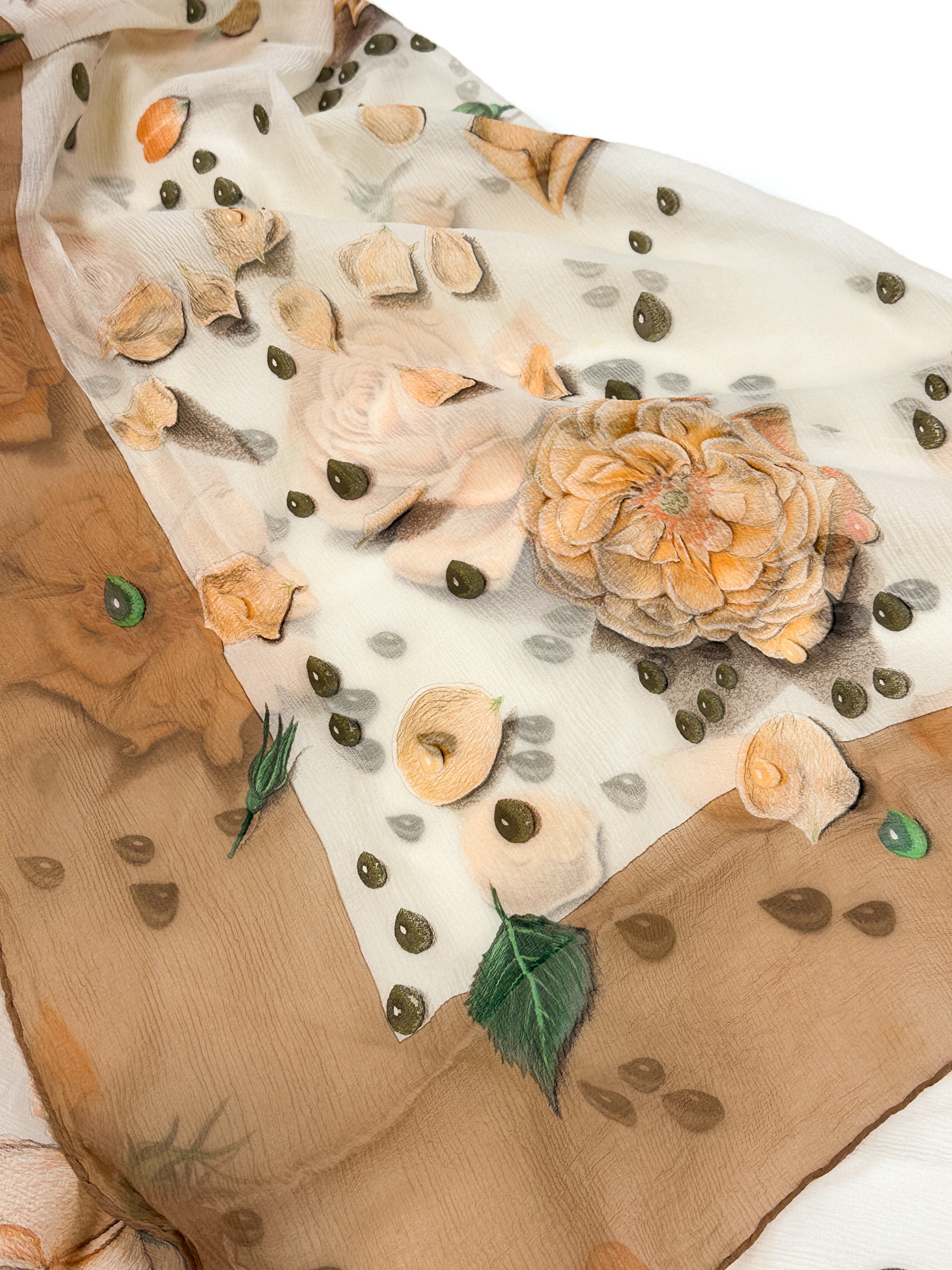 Hermès La Rosée 90 Crinkle Mousseline 140