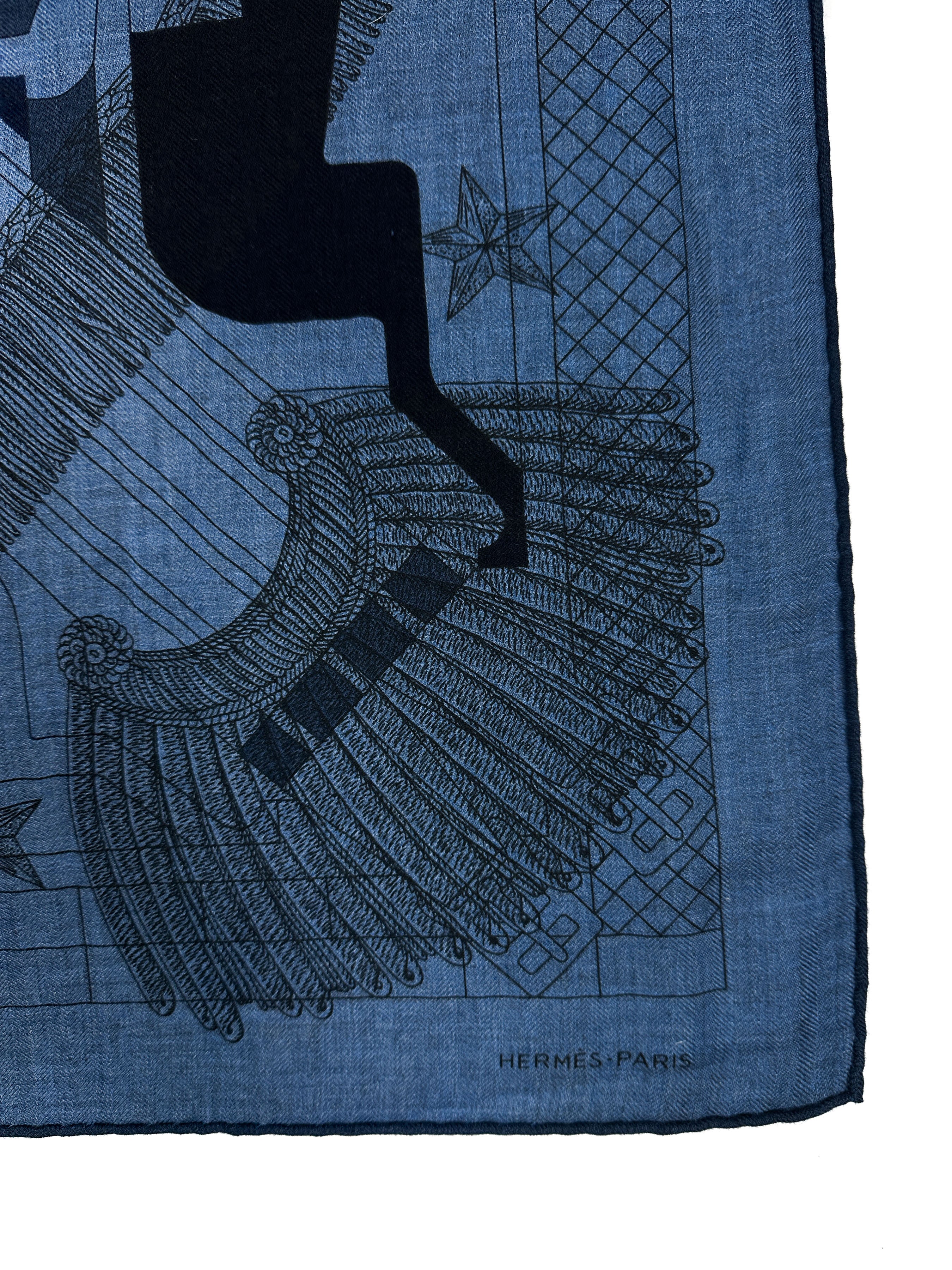 Hermès Imprimeur Fou Cashmere Silk 140